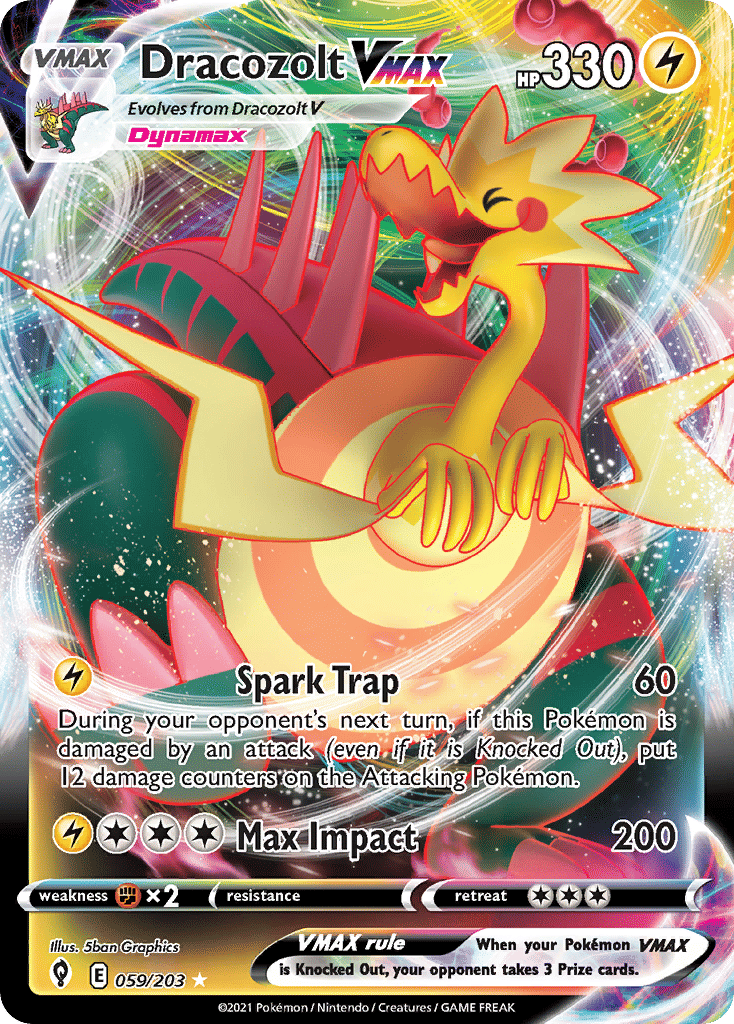 Dracozolt VMAX — SWSH07: Evolving Skies — Pokemon