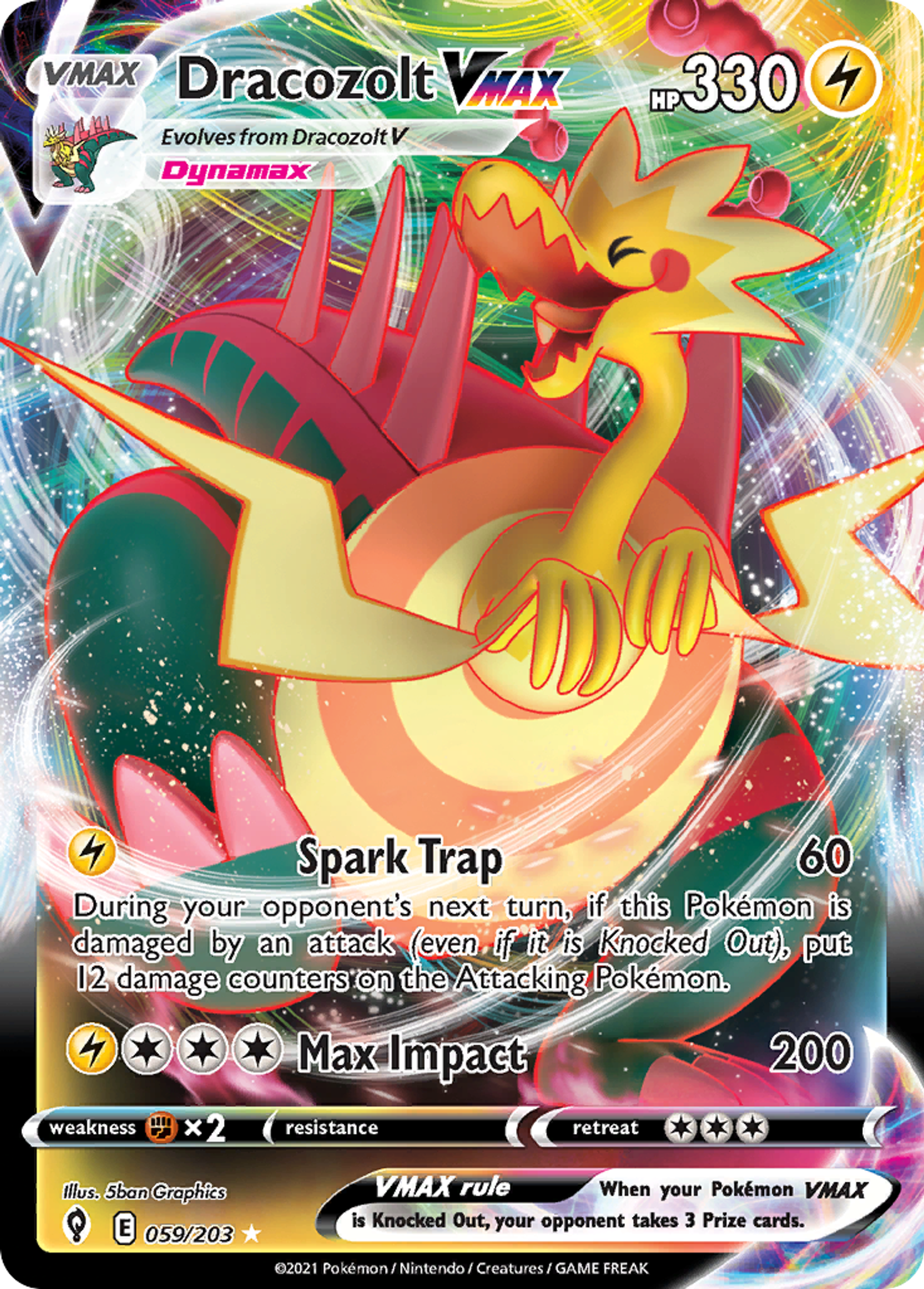 Dracozolt VMAX — SWSH07: Evolving Skies — Pokémon