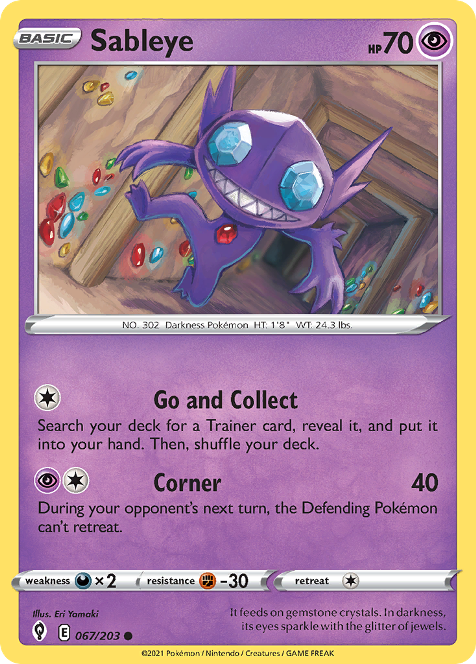 Sableye — SWSH07: Evolving Skies — Pokémon
