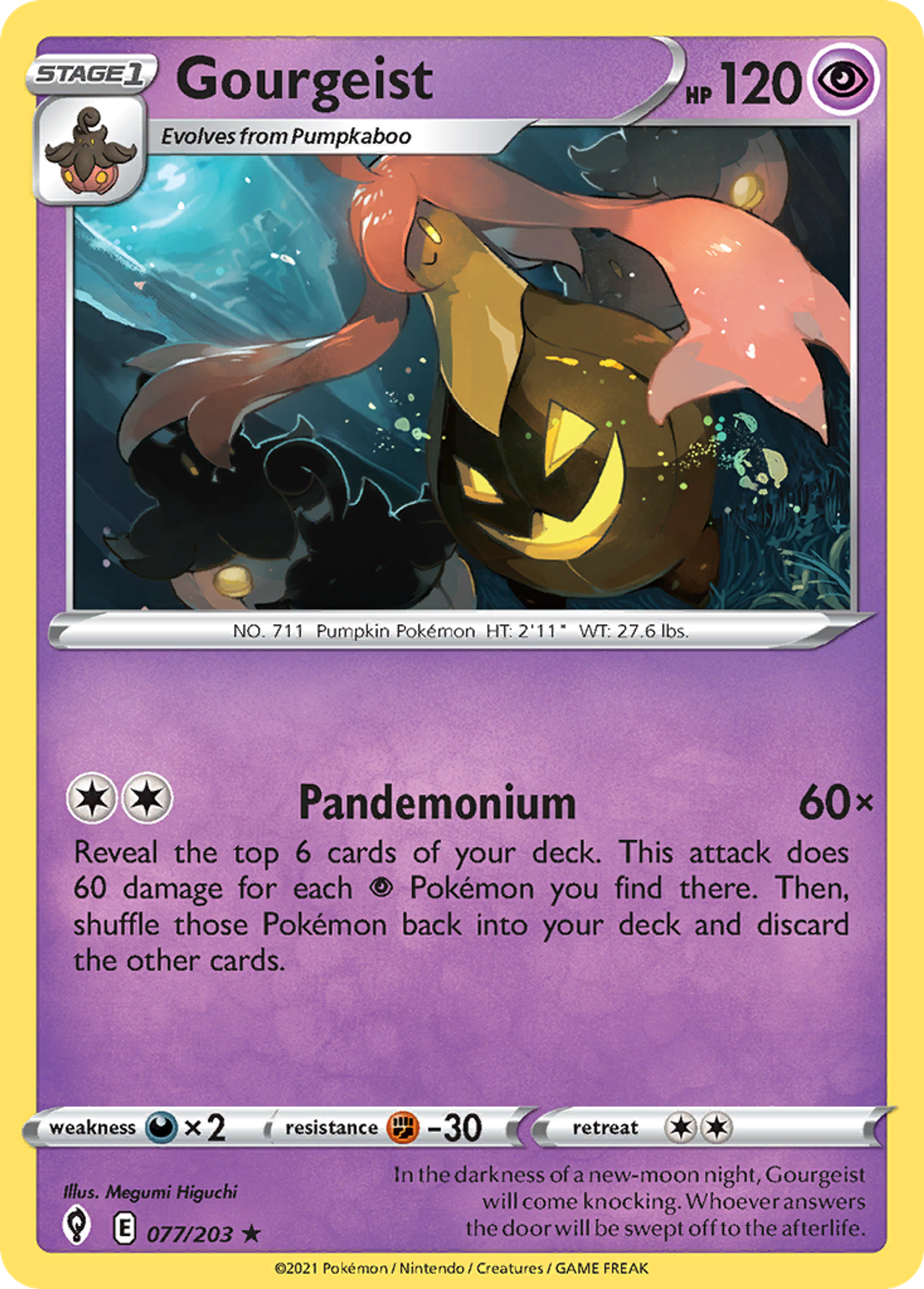 Gourgeist — SWSH07: Evolving Skies — Pokémon