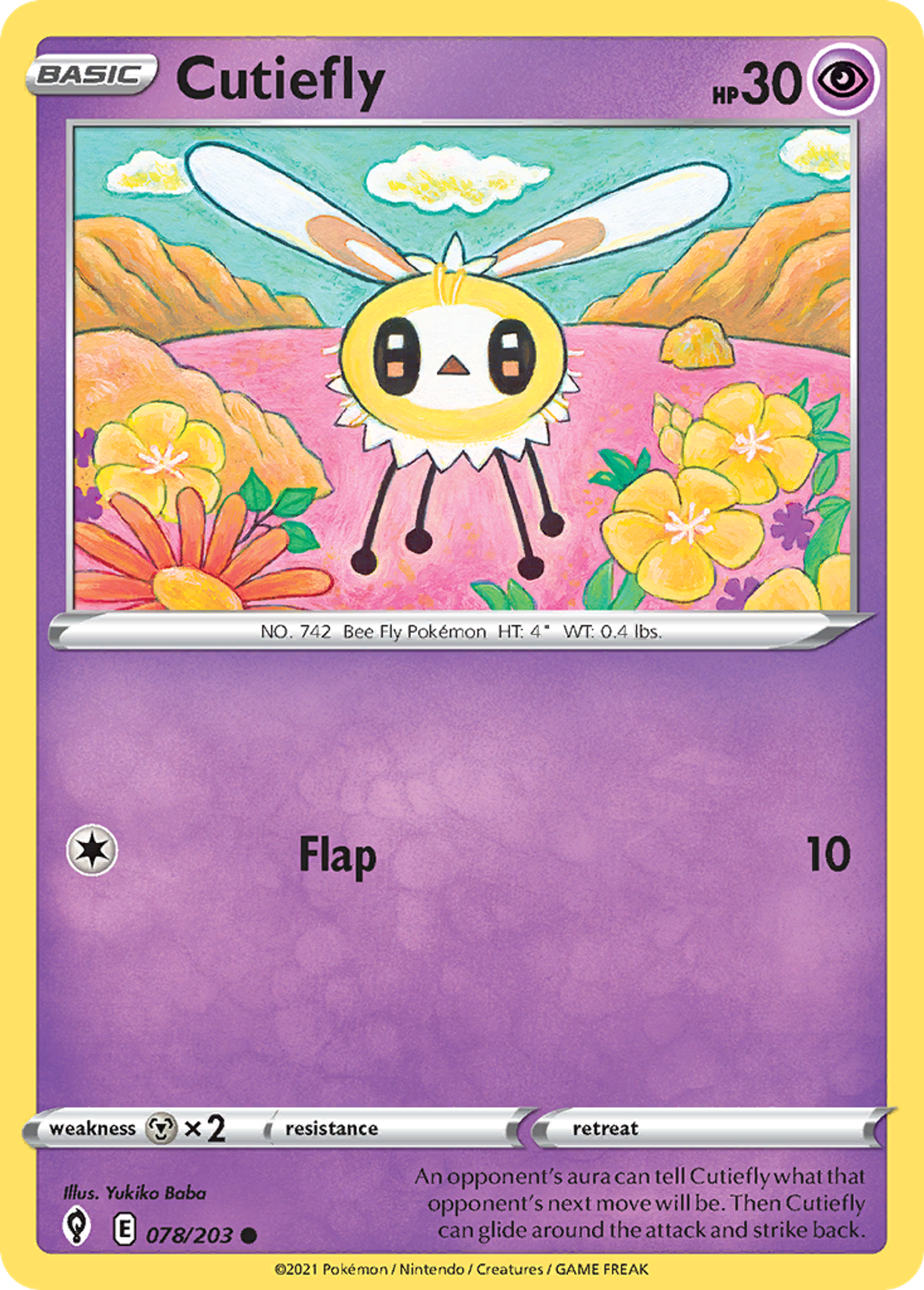 Cutiefly — SWSH07: Evolving Skies — Pokémon