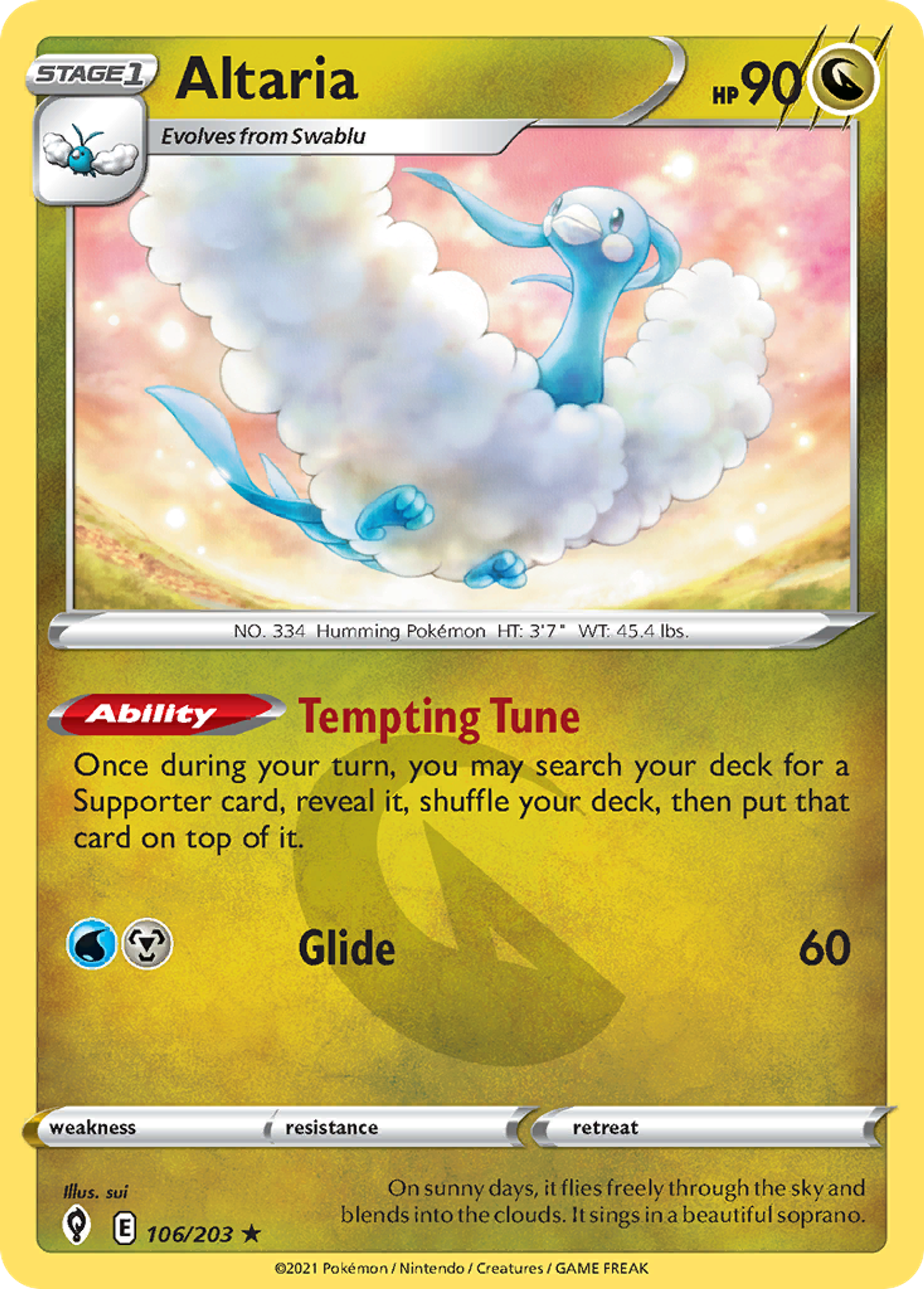 Altaria — SWSH07: Evolving Skies — Pokémon