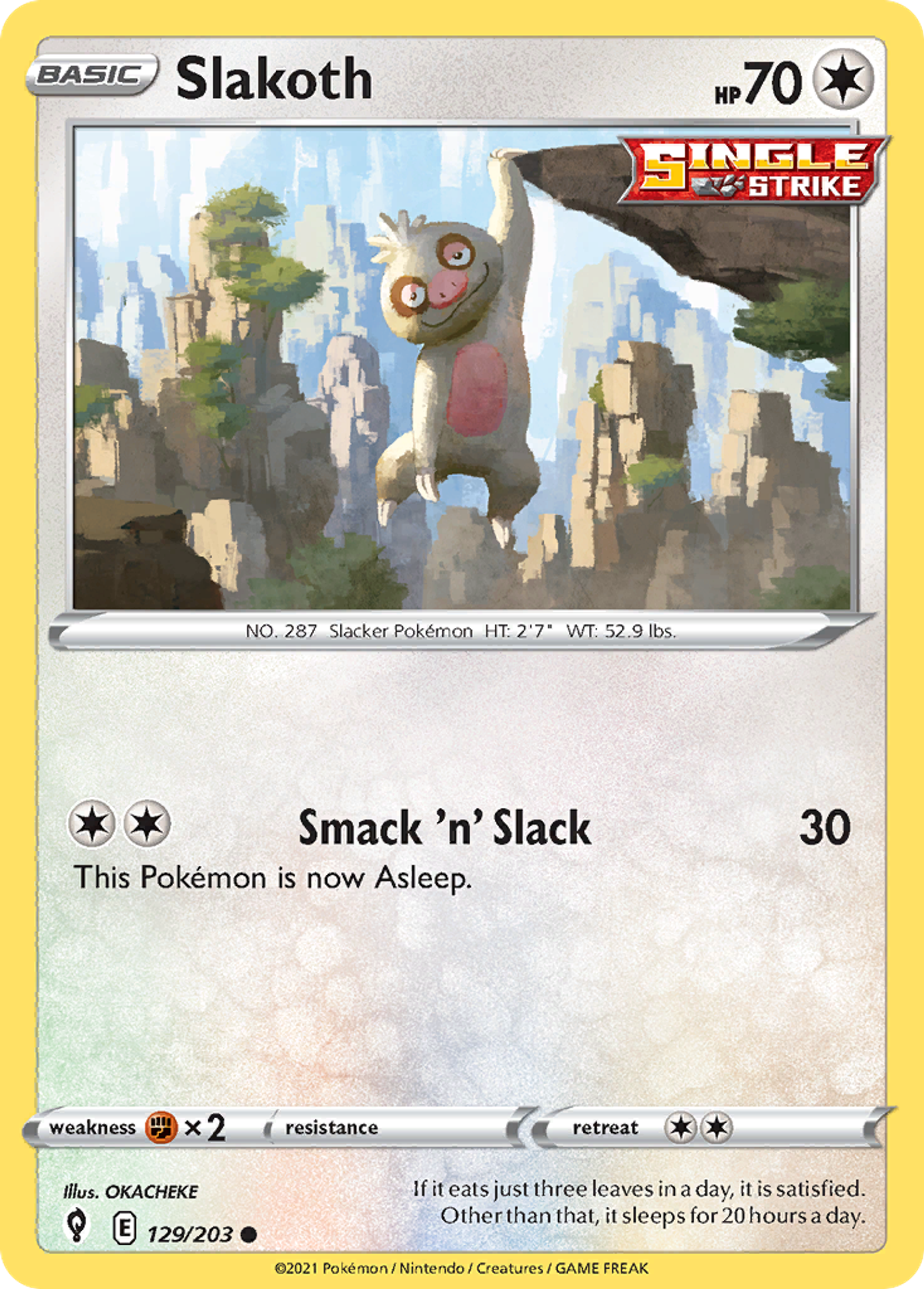 Slakoth — SWSH07: Evolving Skies — Pokémon