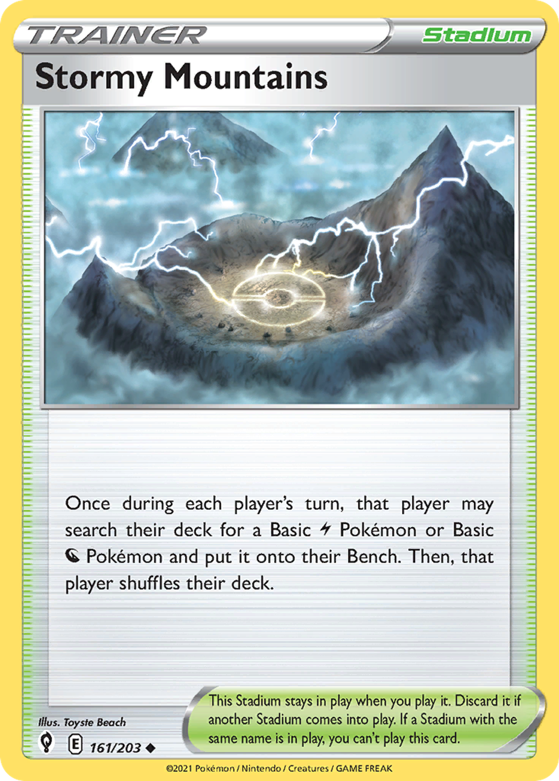 Stormy Mountains — SWSH07: Evolving Skies — Pokémon