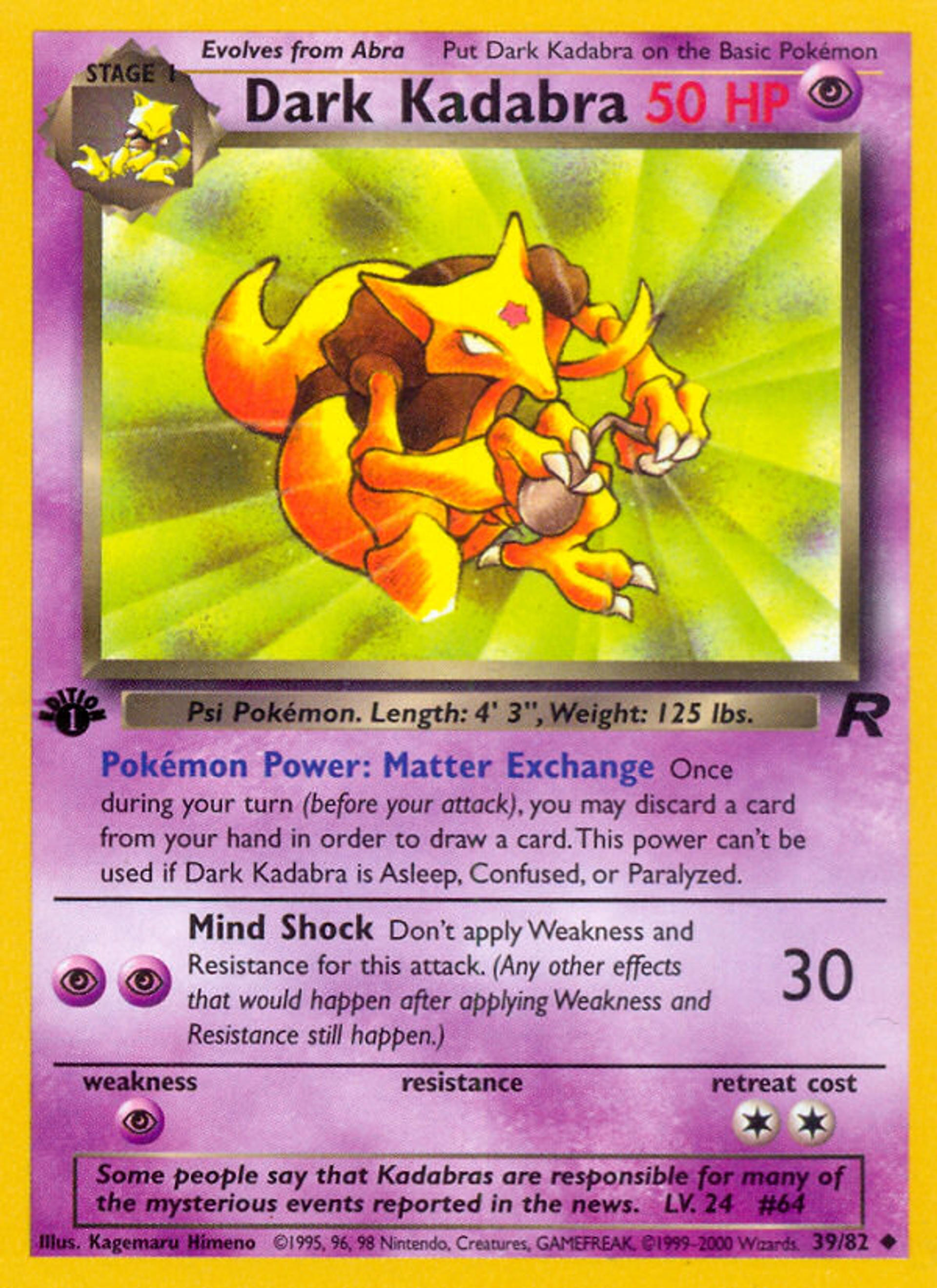 Kadabra obscur — Team Rocket — Pokémon