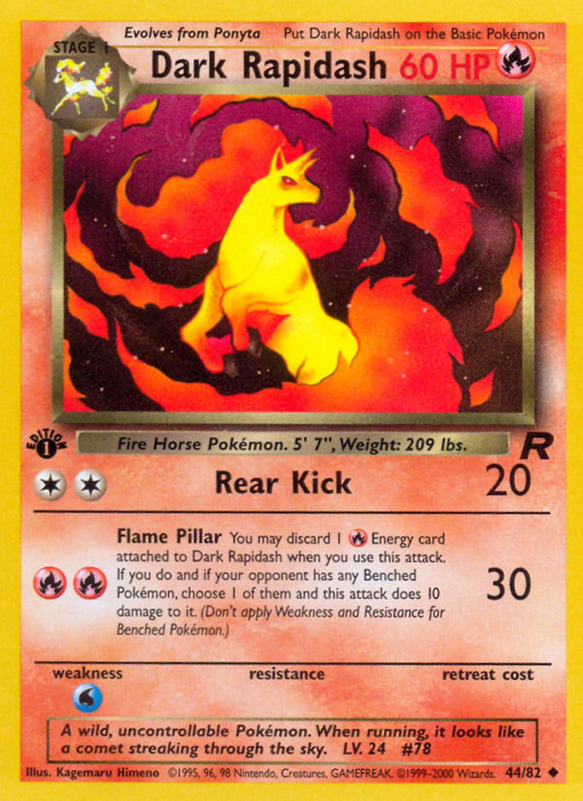 Dark Rapidash — Team Rocket — Pokémon