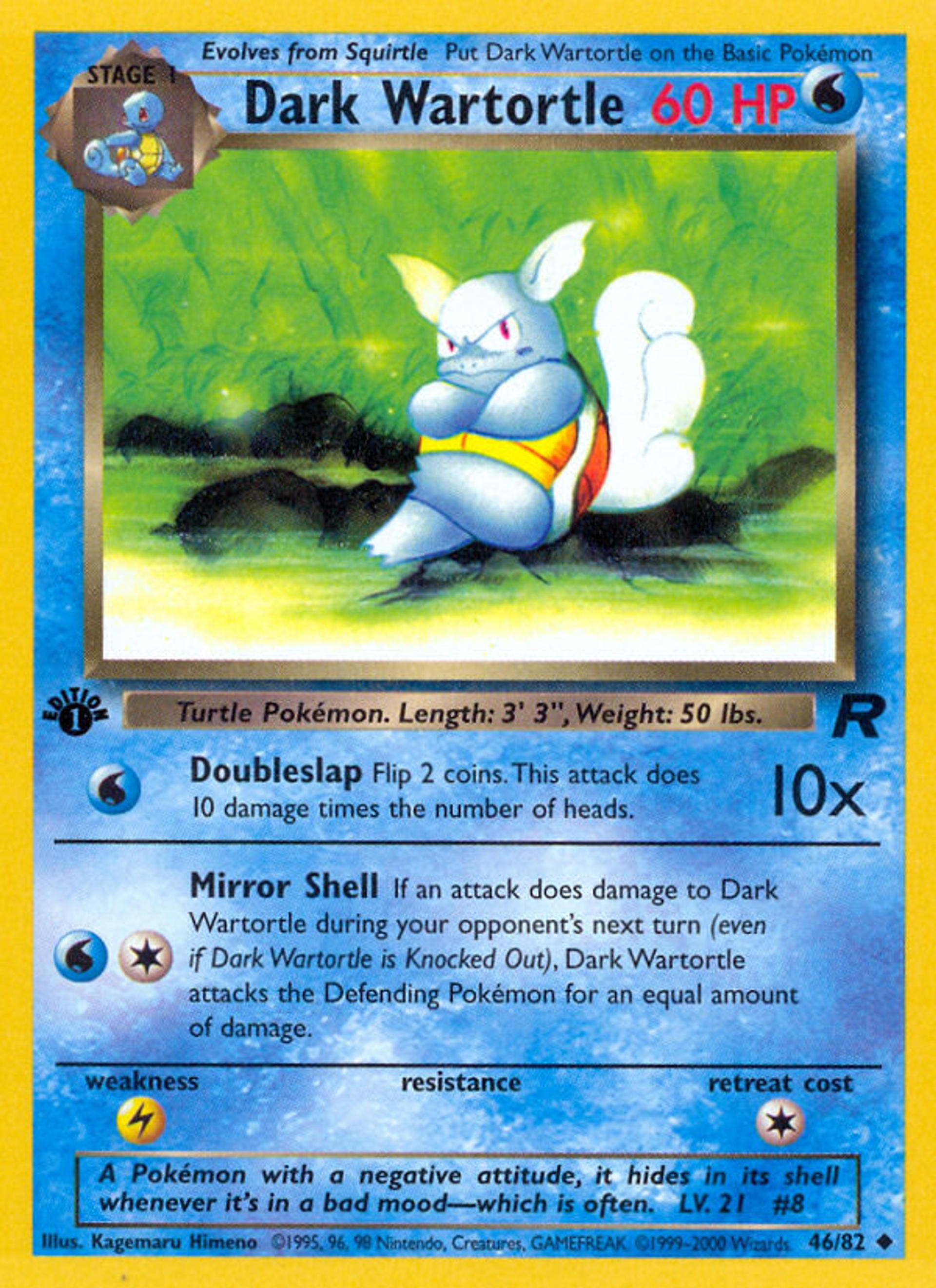 Dark Wartortle — Team Rocket — Pokémon