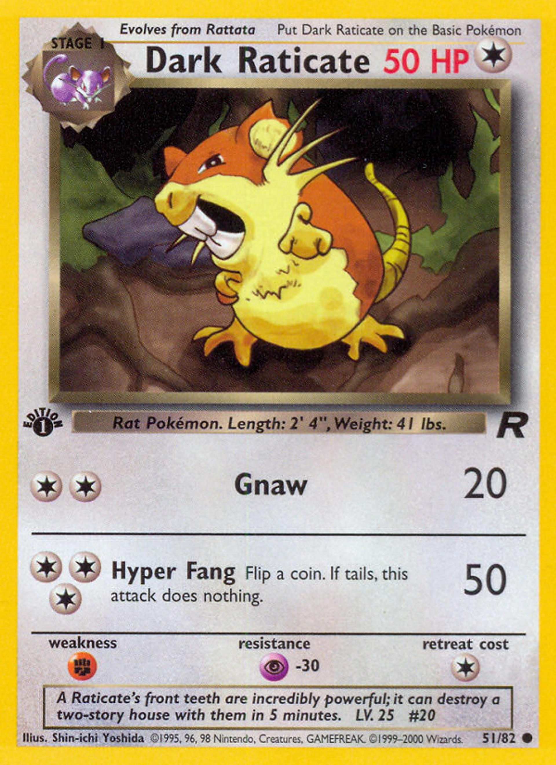 Dark Raticate — Team Rocket — Pokémon