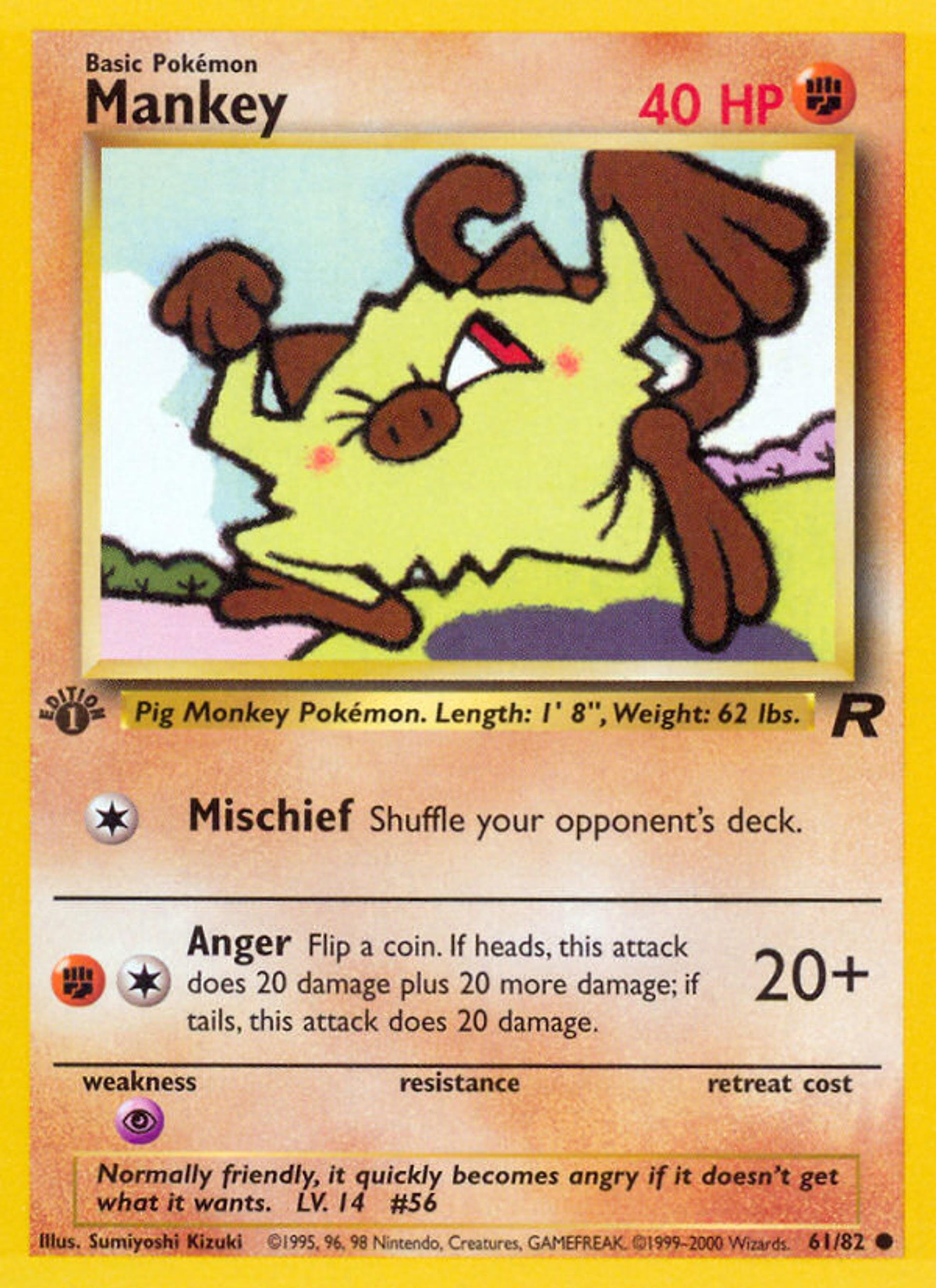 Mankey — Team Rocket — Pokémon