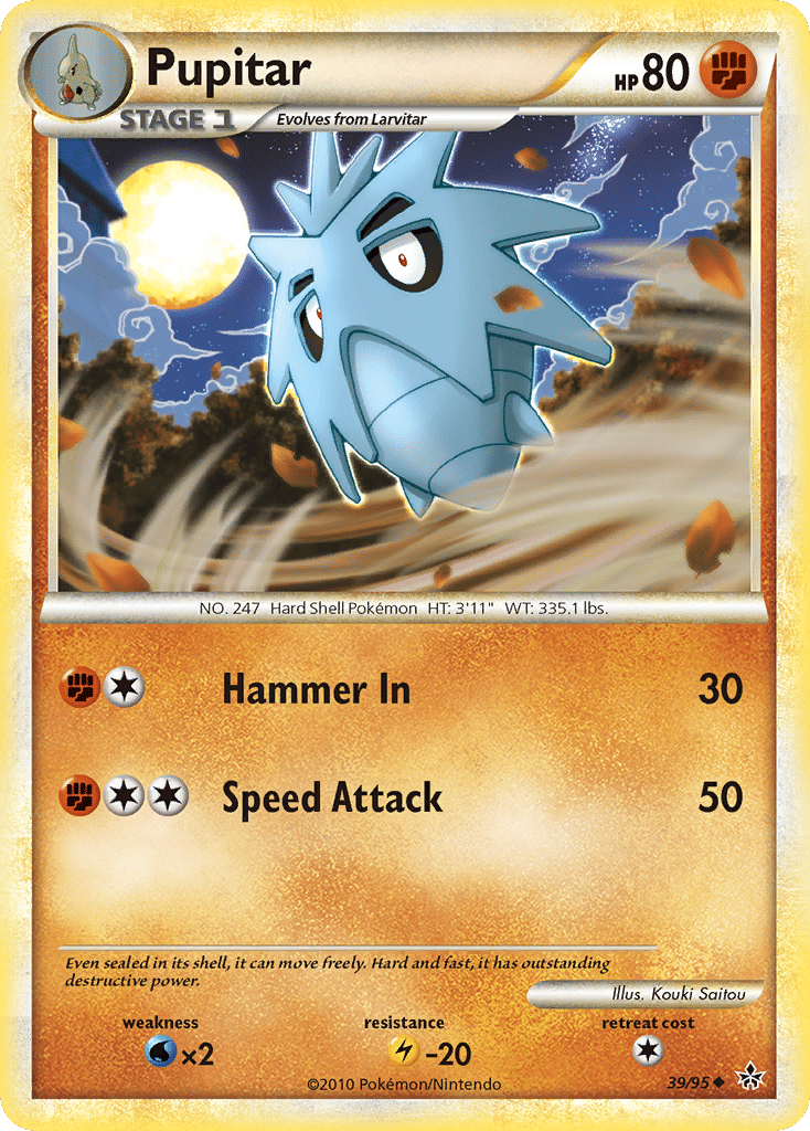 Pupitar — Unleashed — Pokemon