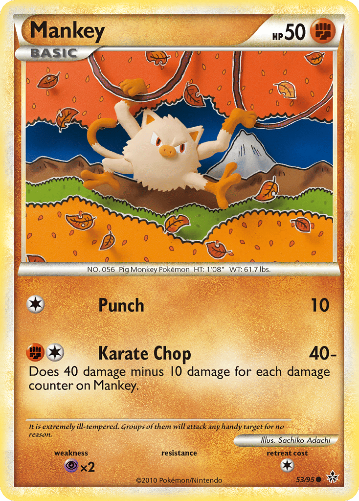 Mankey — Unleashed — Pokemon