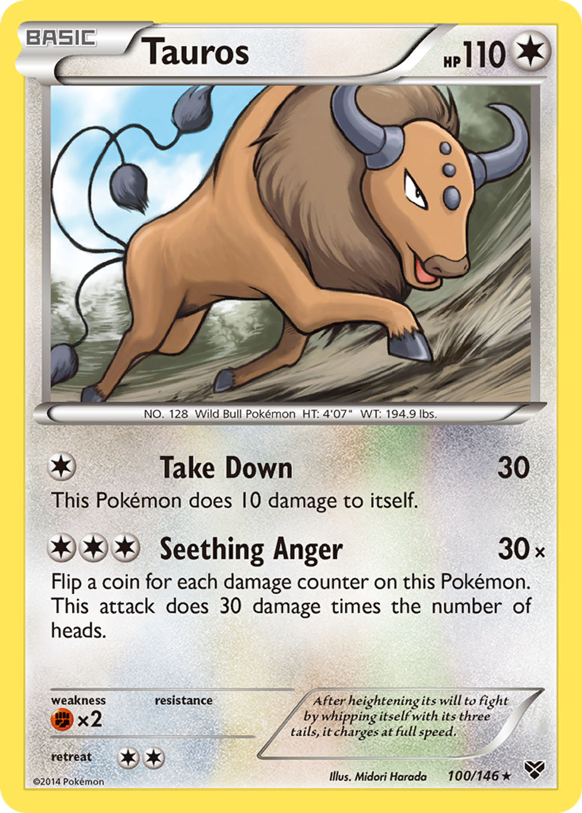 Tauros — XY Base Set — Pokemon