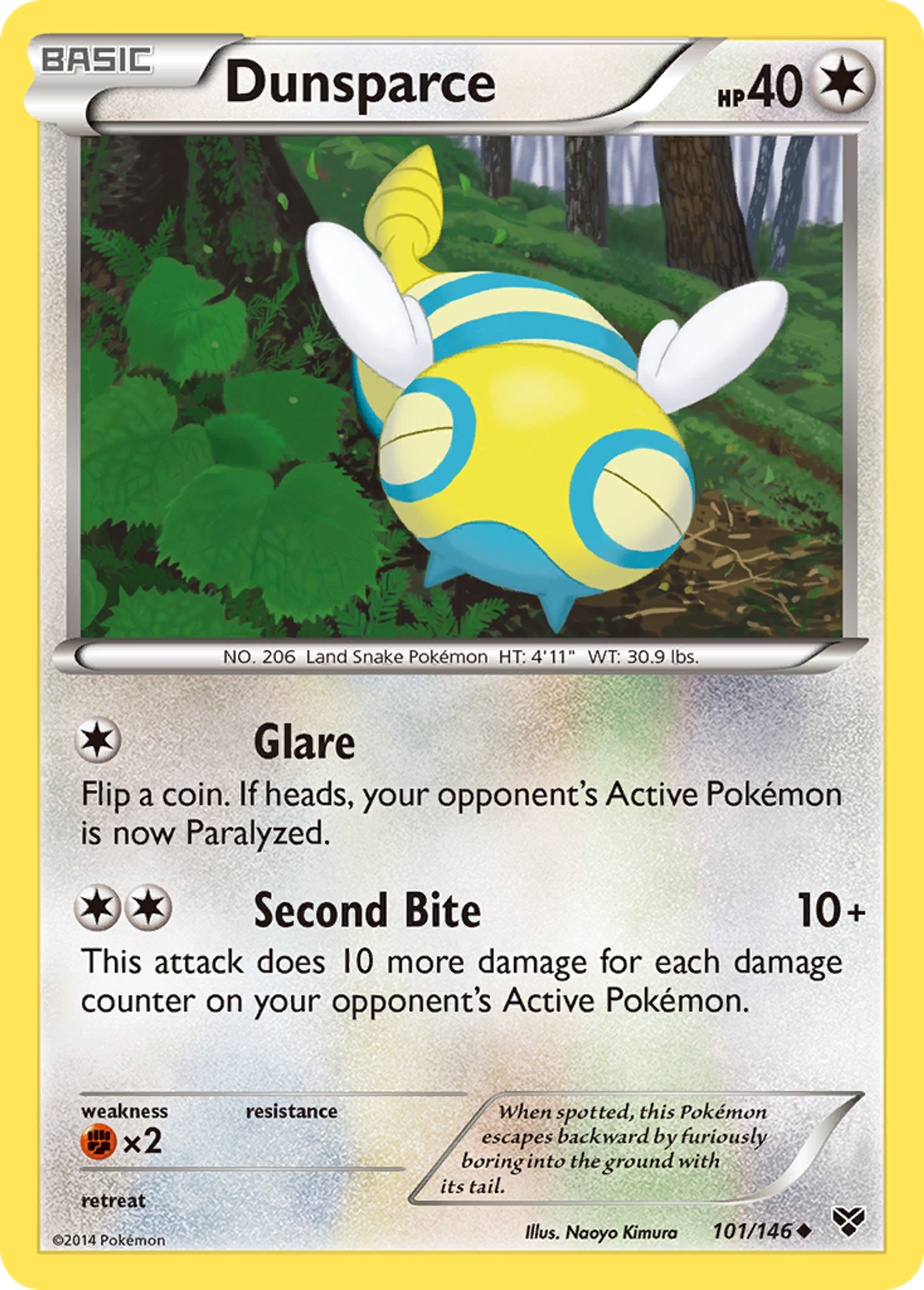 Dunsparce — XY Base Set — Pokemon