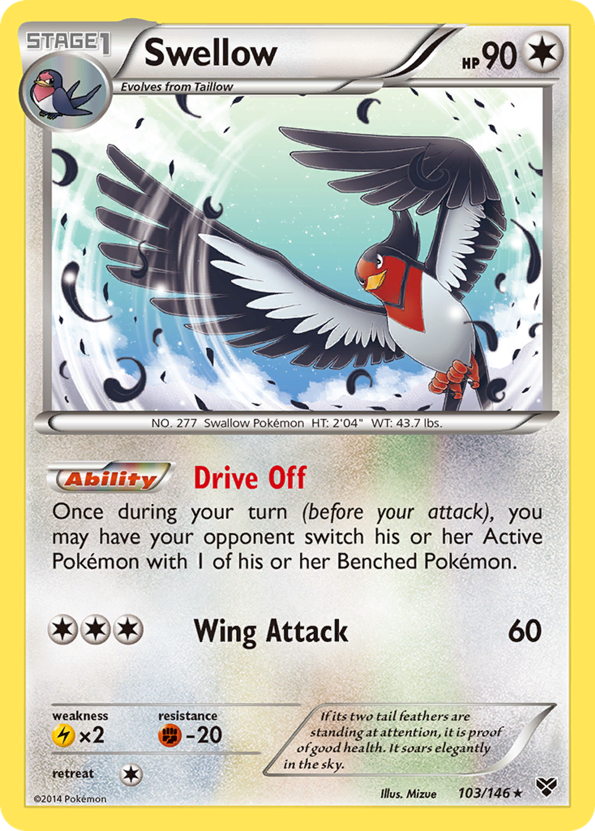 Swellow — XY Base Set — Pokemon