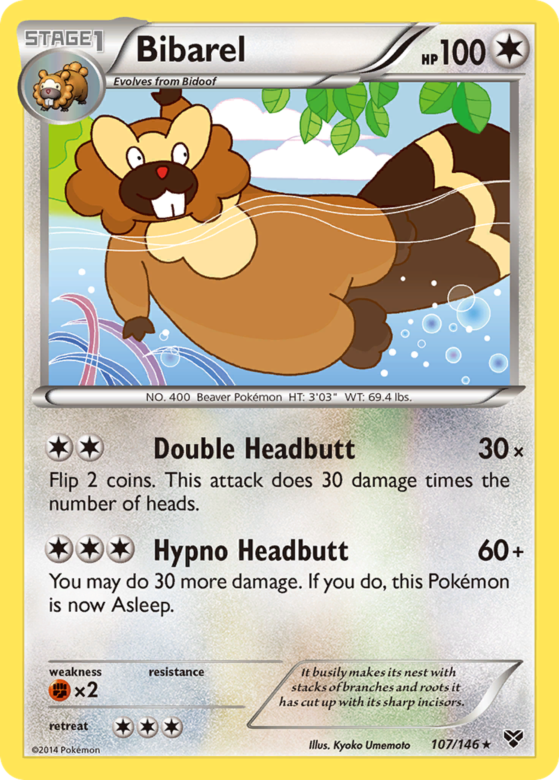 Bibarel — XY Base Set — Pokemon
