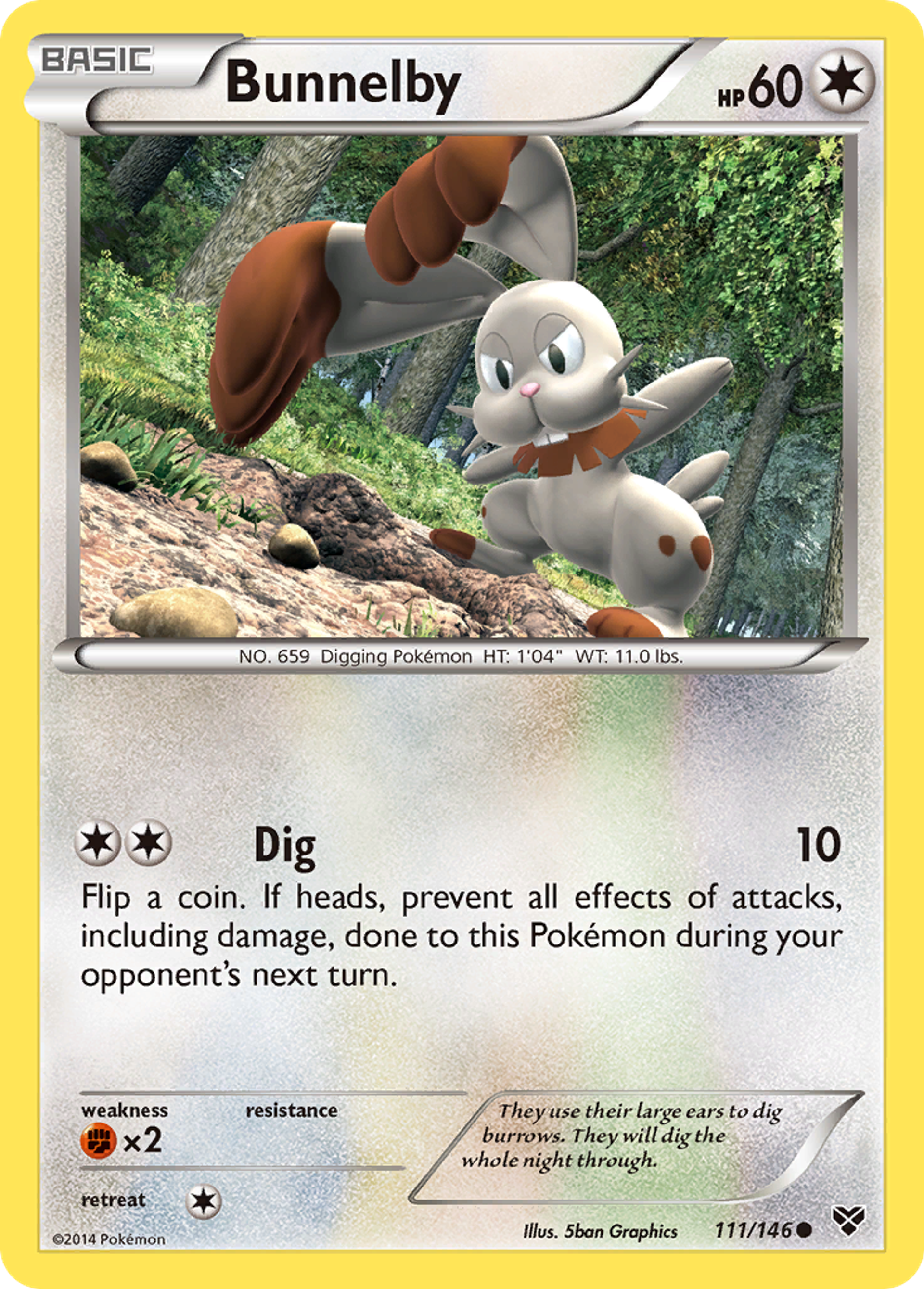 Bunnelby — XY Base Set — Pokemon
