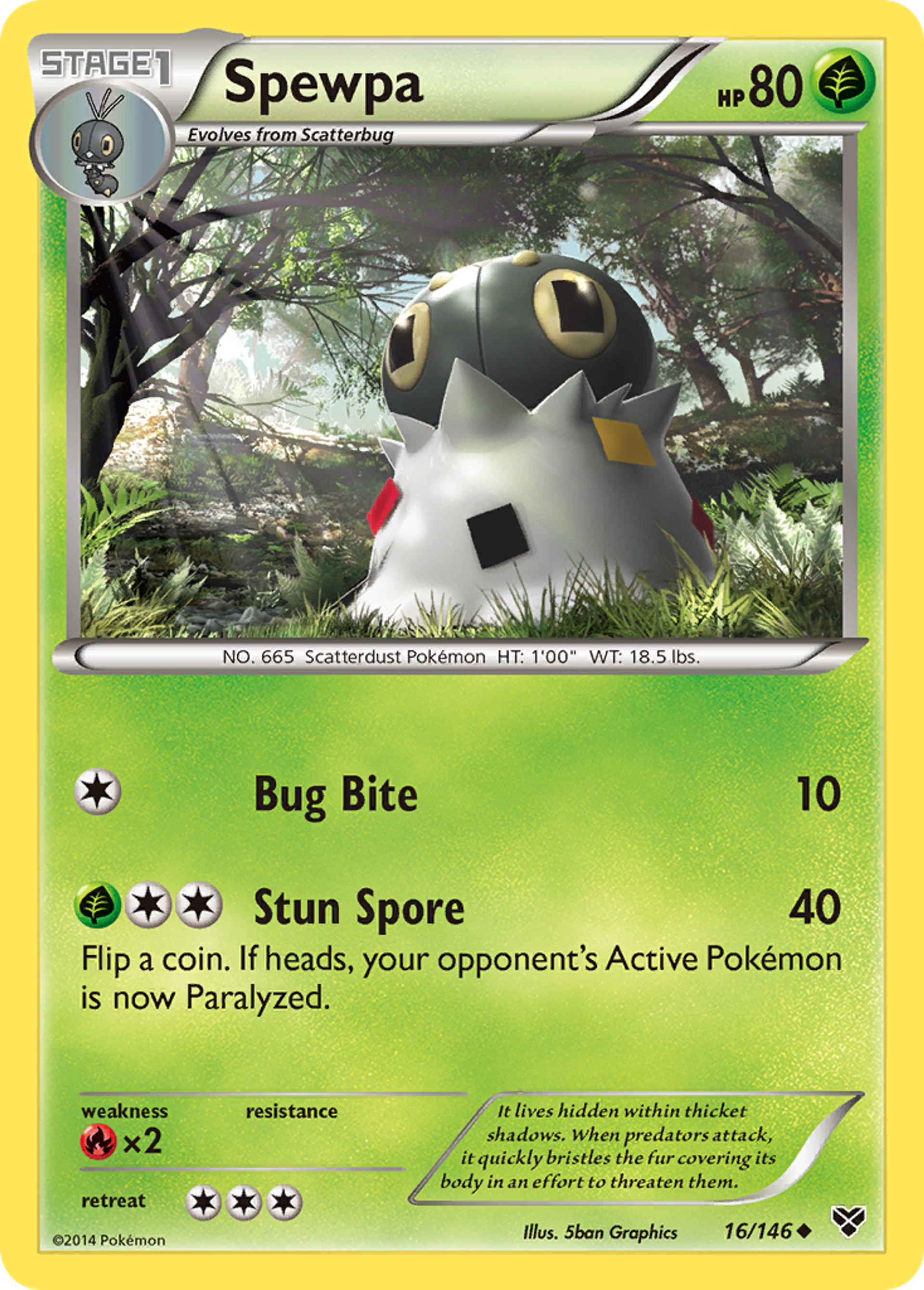 Spewpa — XY Base Set — Pokemon
