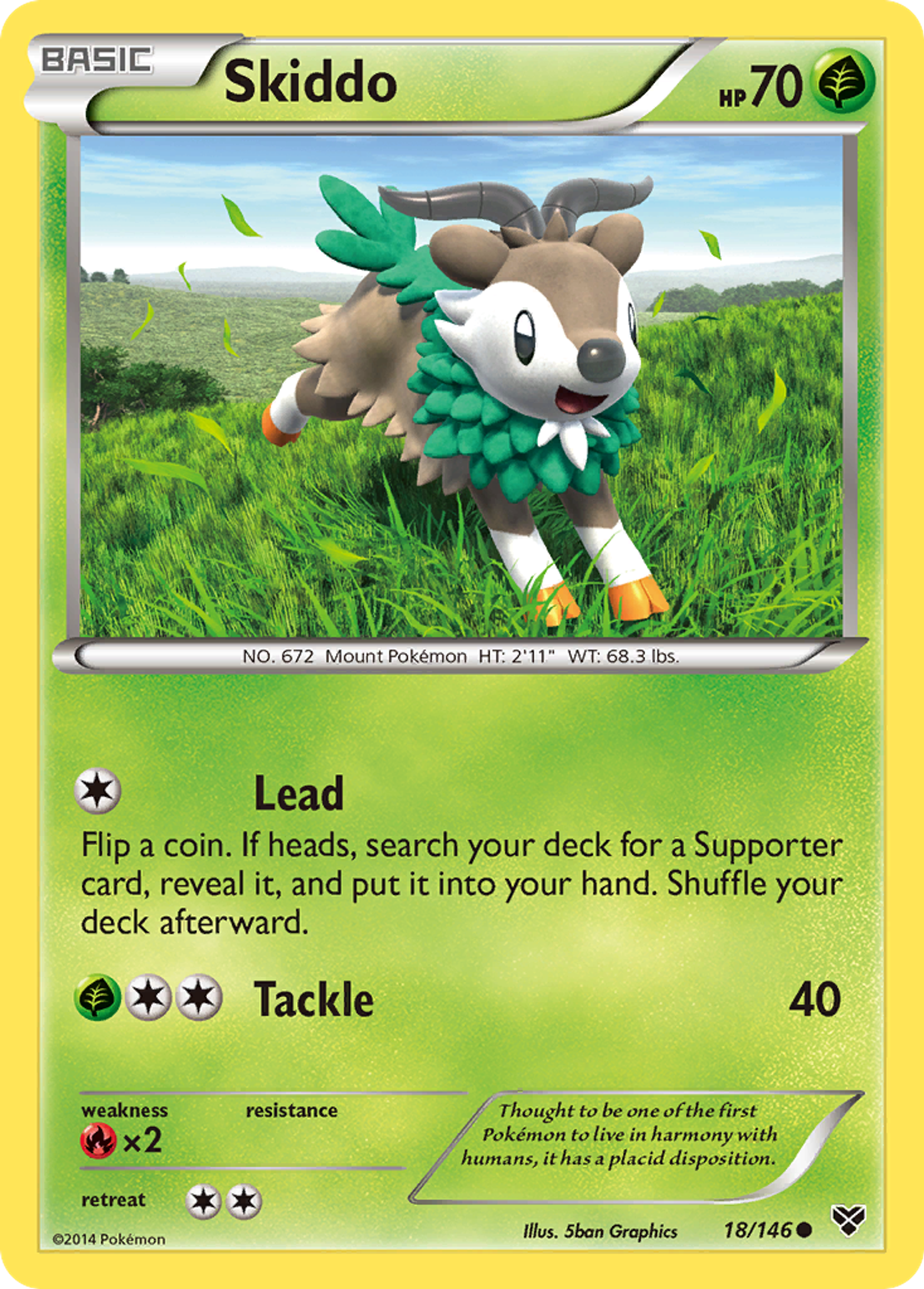 Skiddo — XY Base Set — Pokemon