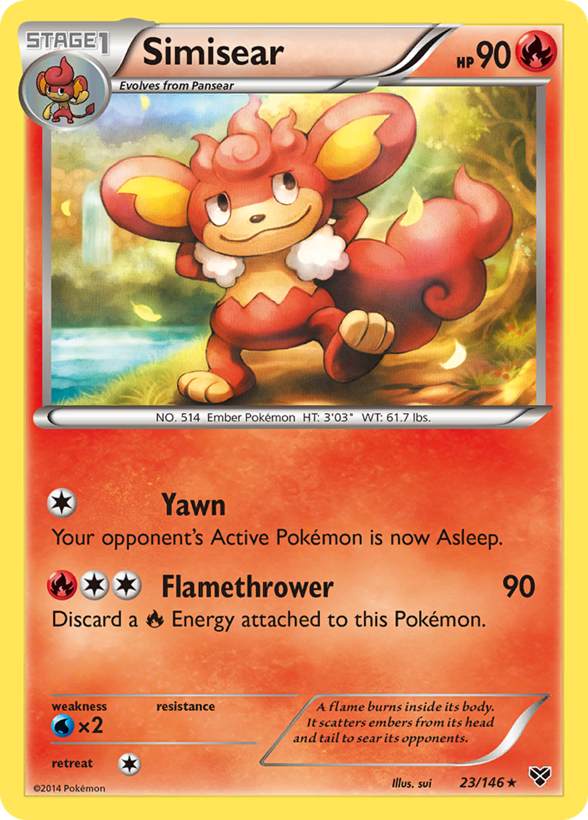 Simisear — XY Base Set — Pokemon