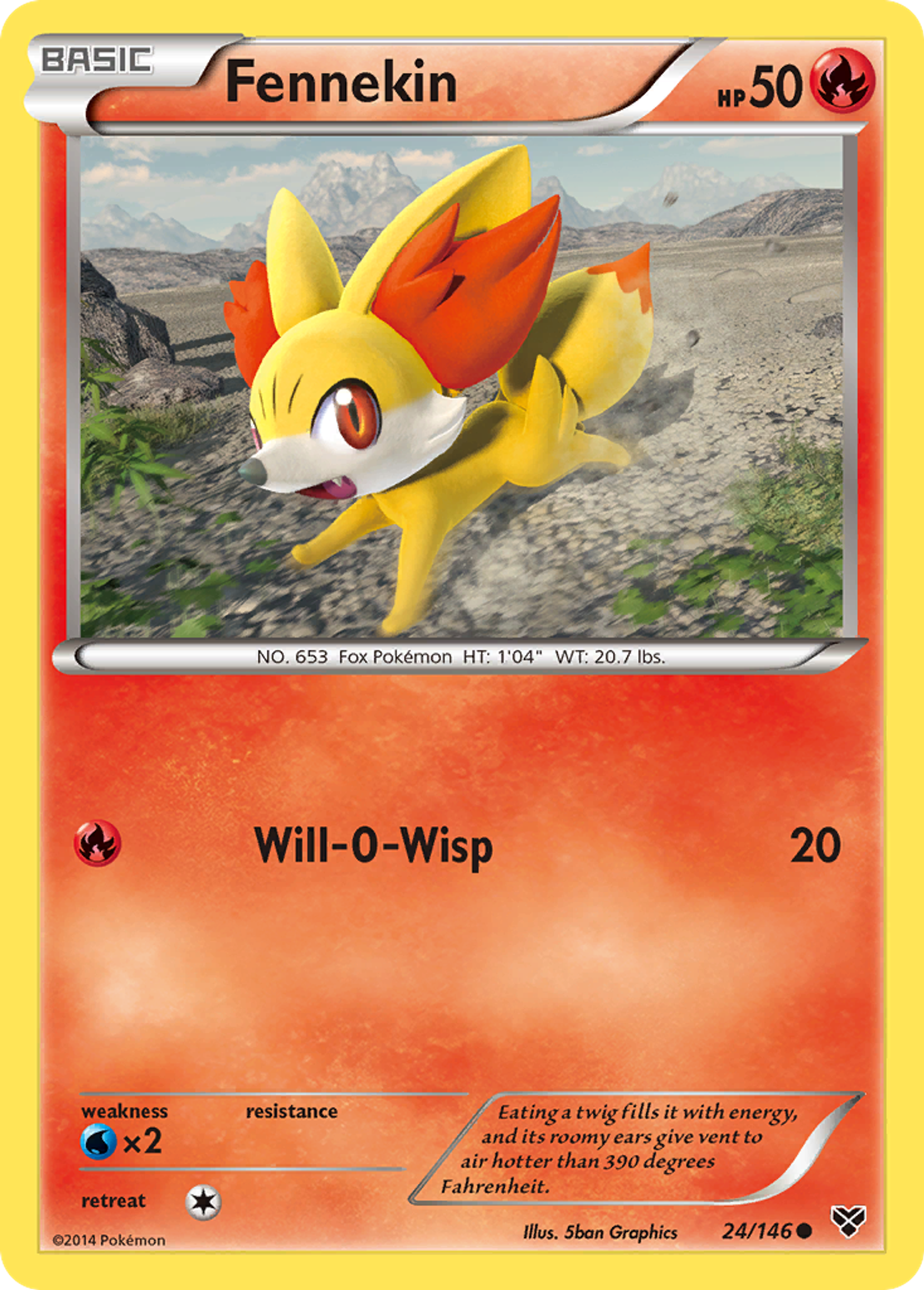 Fennekin — XY Base Set — Pokemon