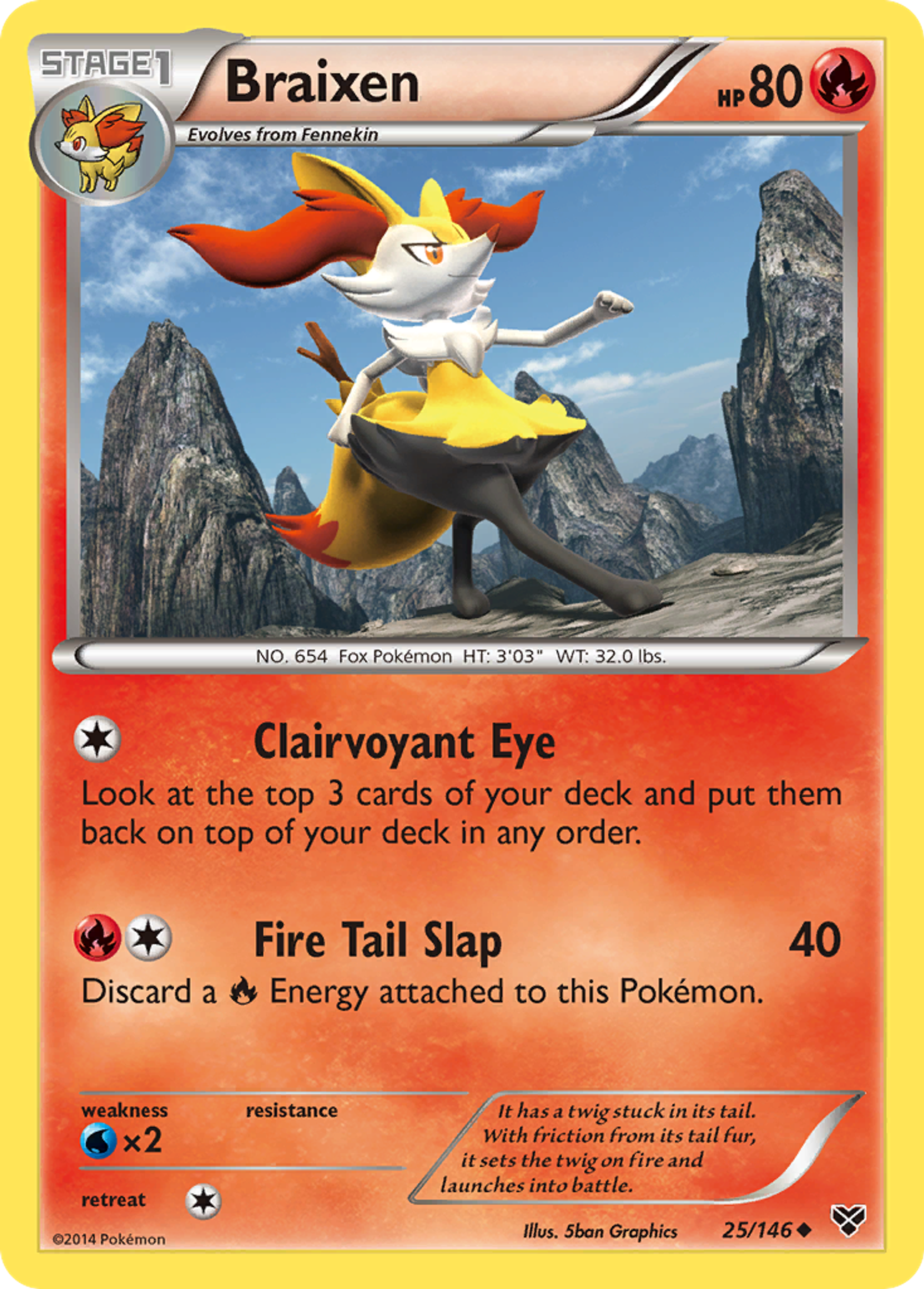 Braixen — XY Base Set — Pokemon