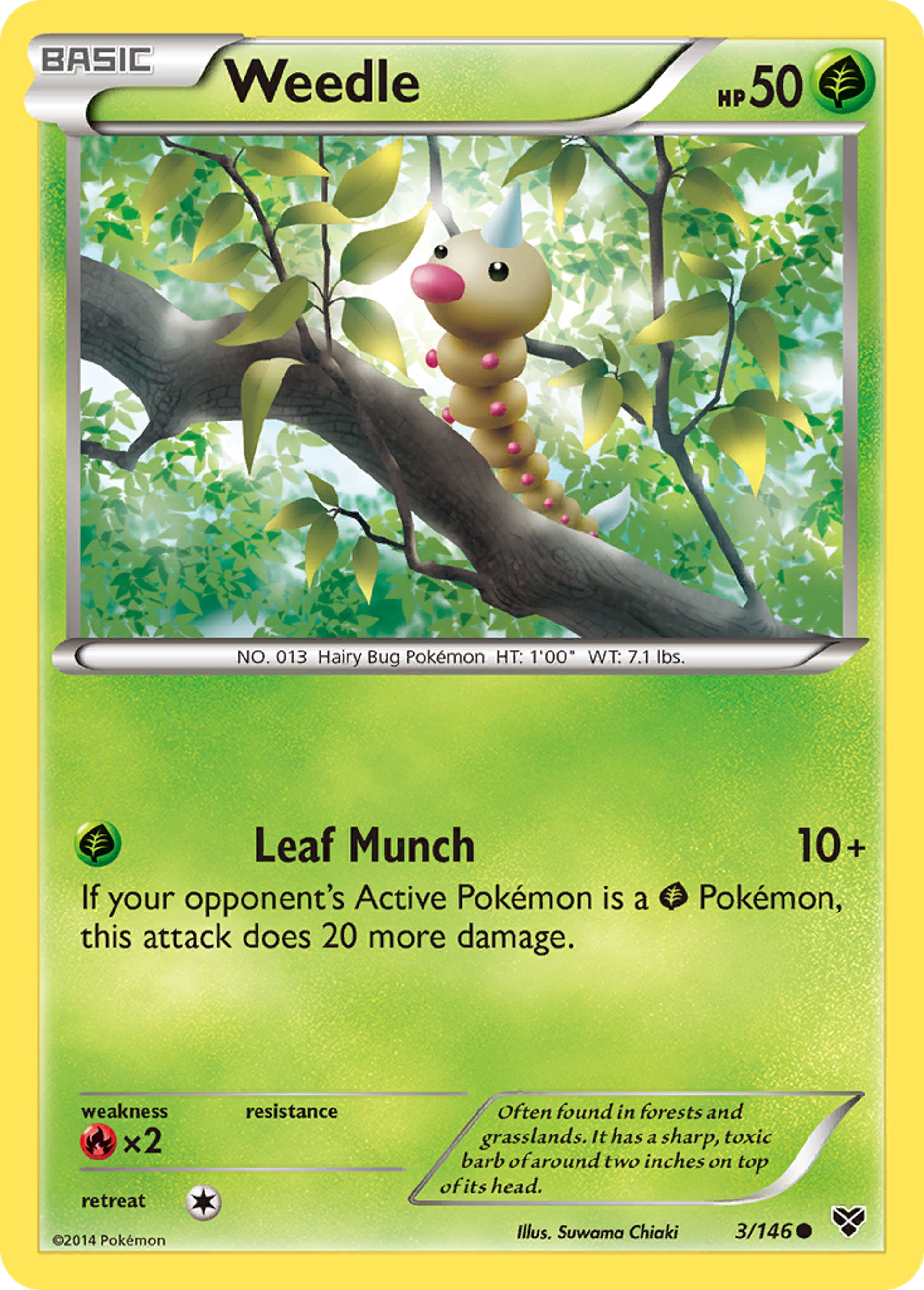Weedle — XY Base Set — Pokemon