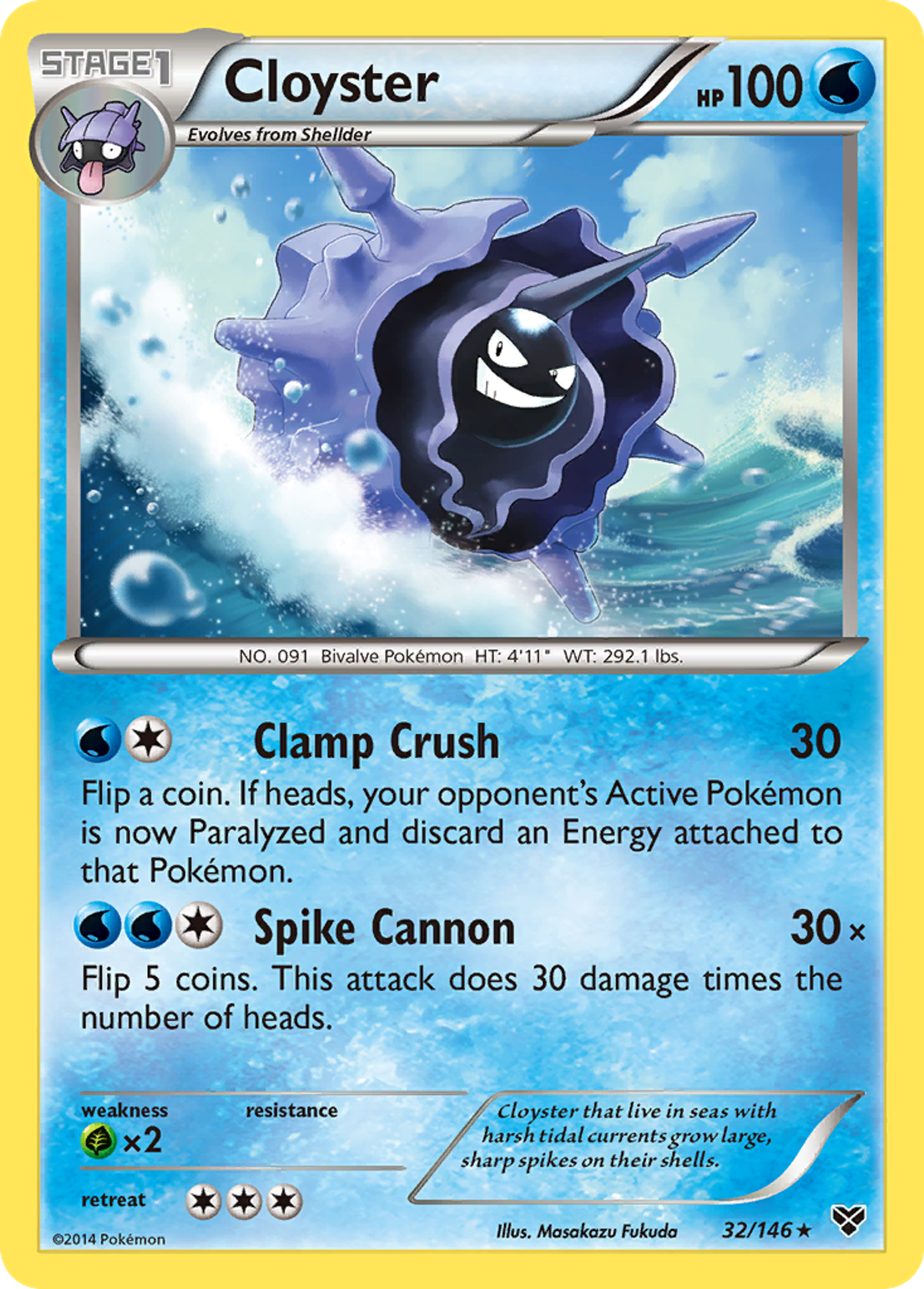 Cloyster — XY Base Set — Pokemon