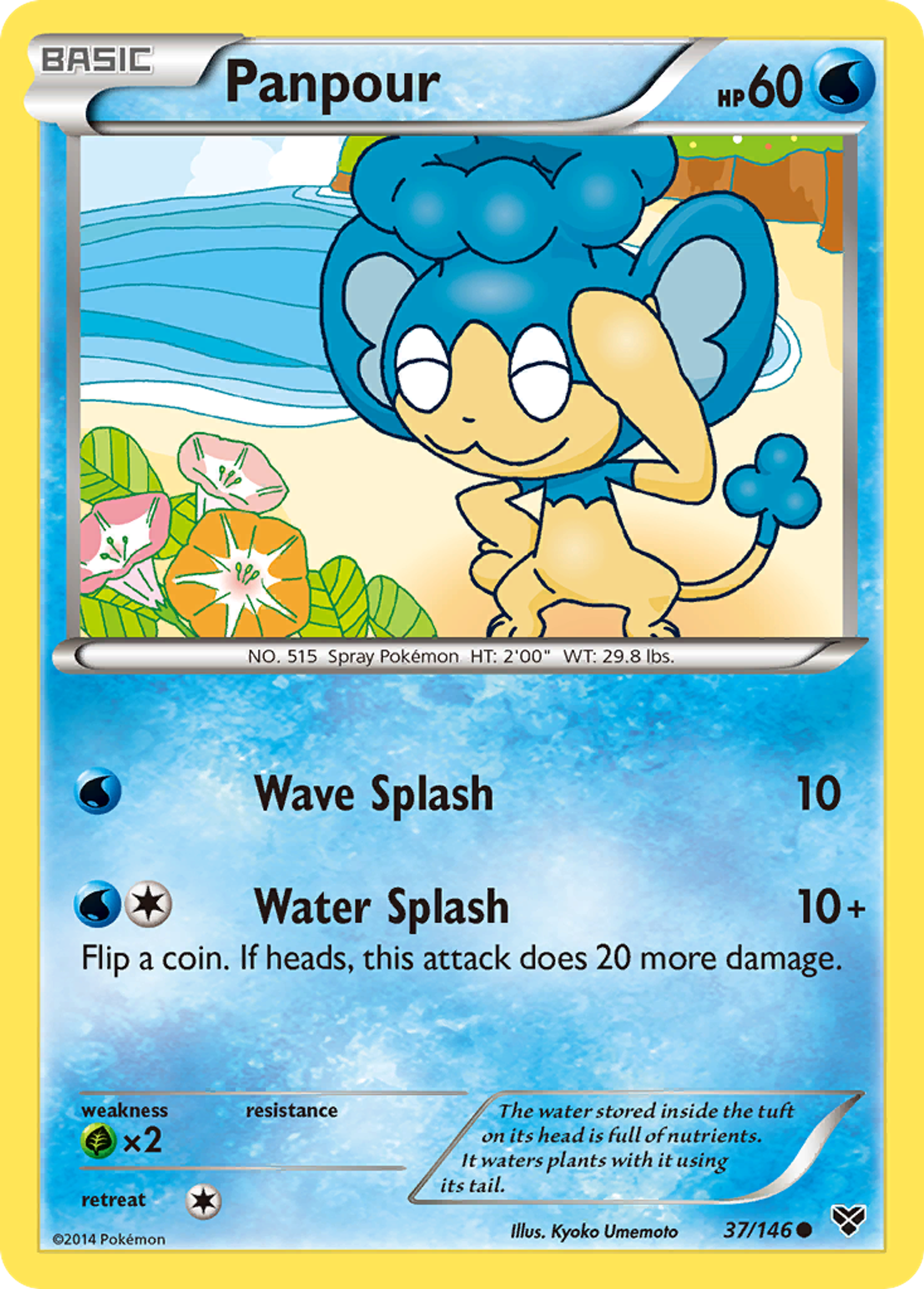 Panpour — XY Base Set — Pokemon