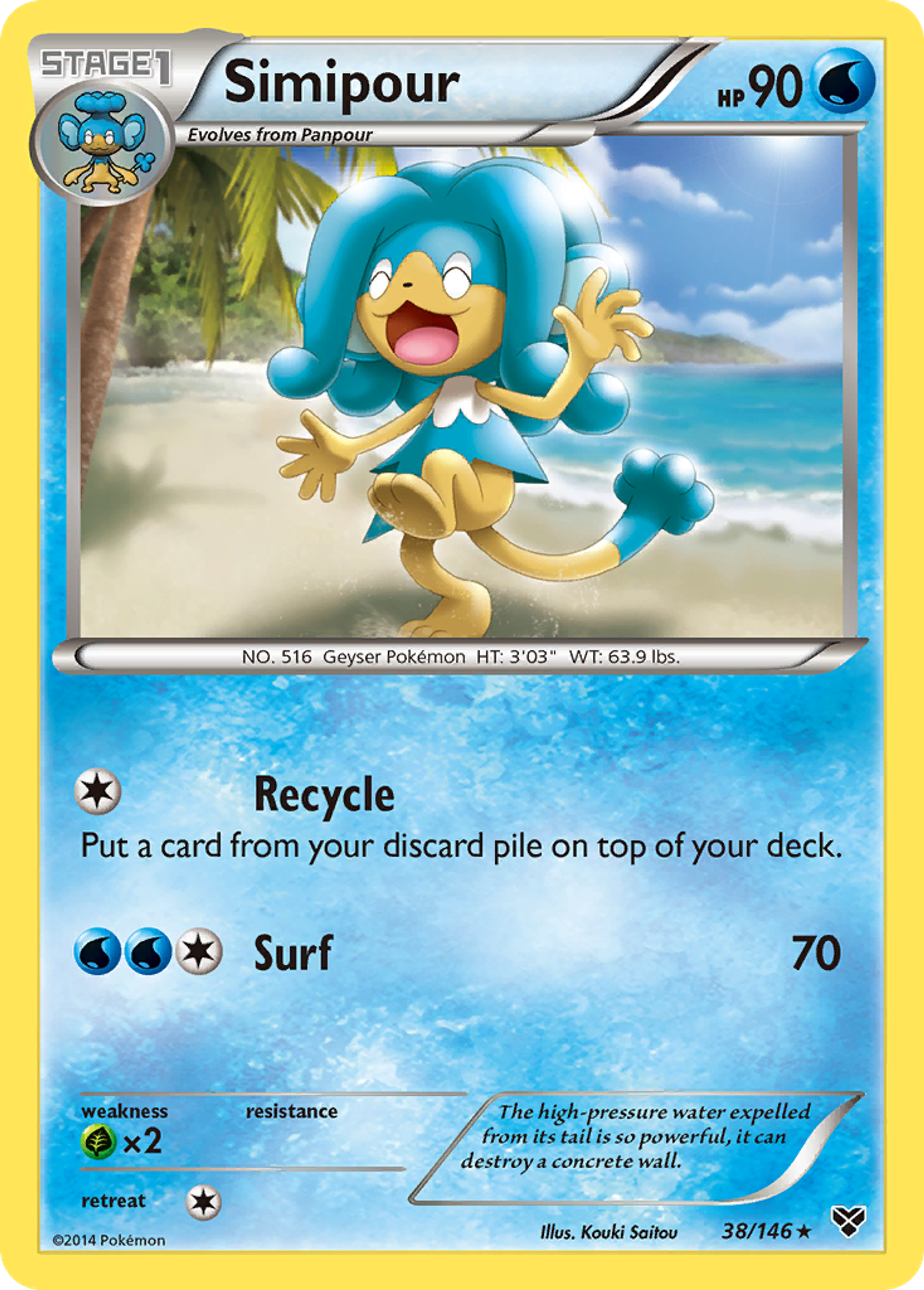 Simipour — XY Base Set — Pokemon