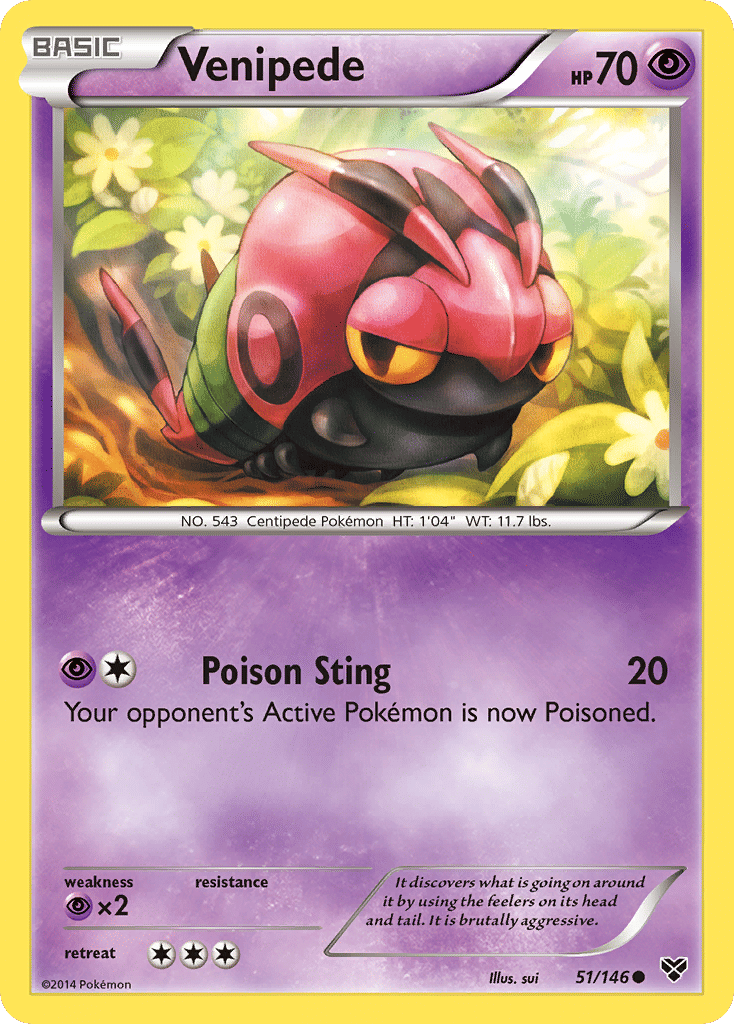 Venipede — XY Base Set — Pokemon