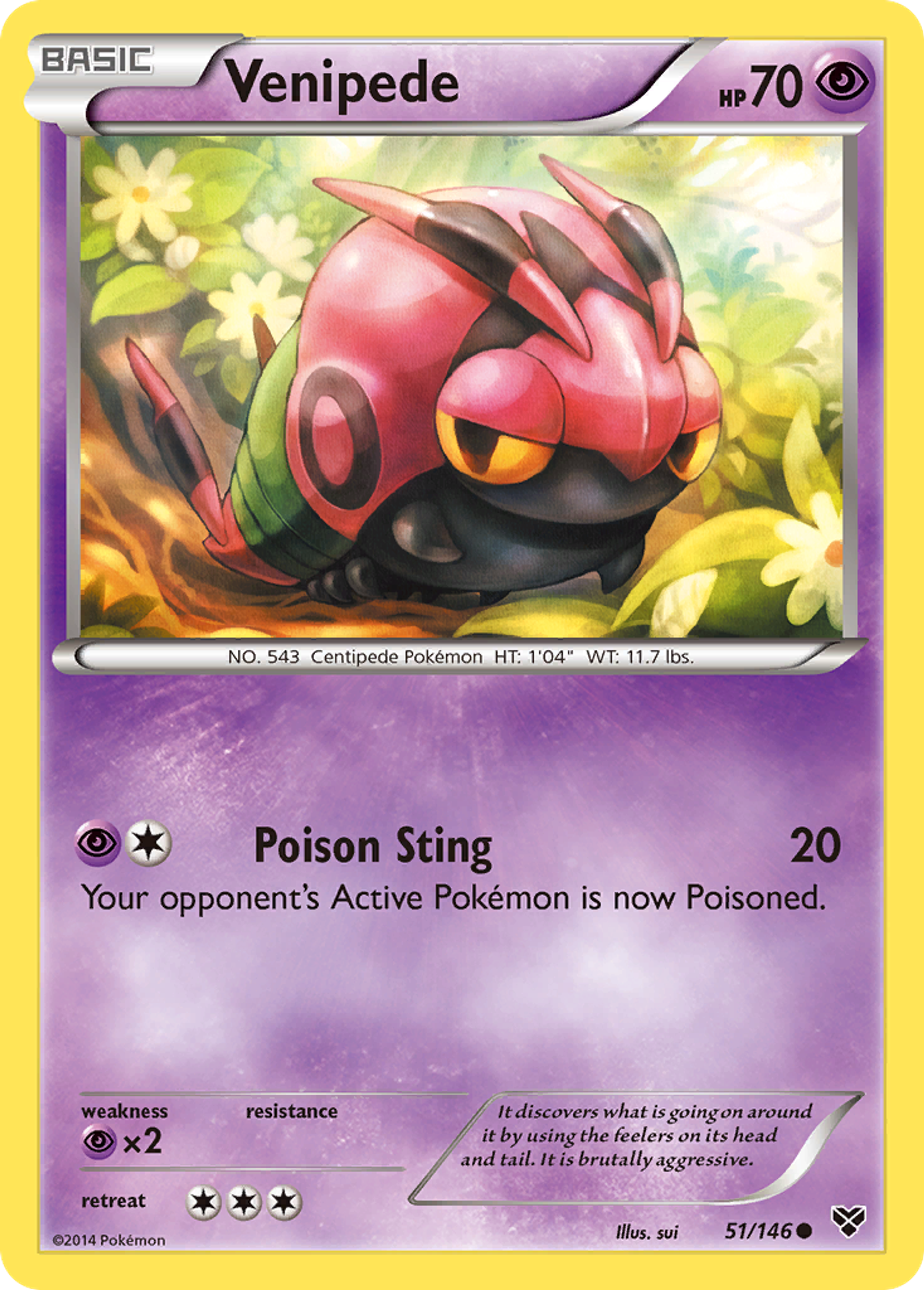 Venipede — XY Base Set — Pokemon
