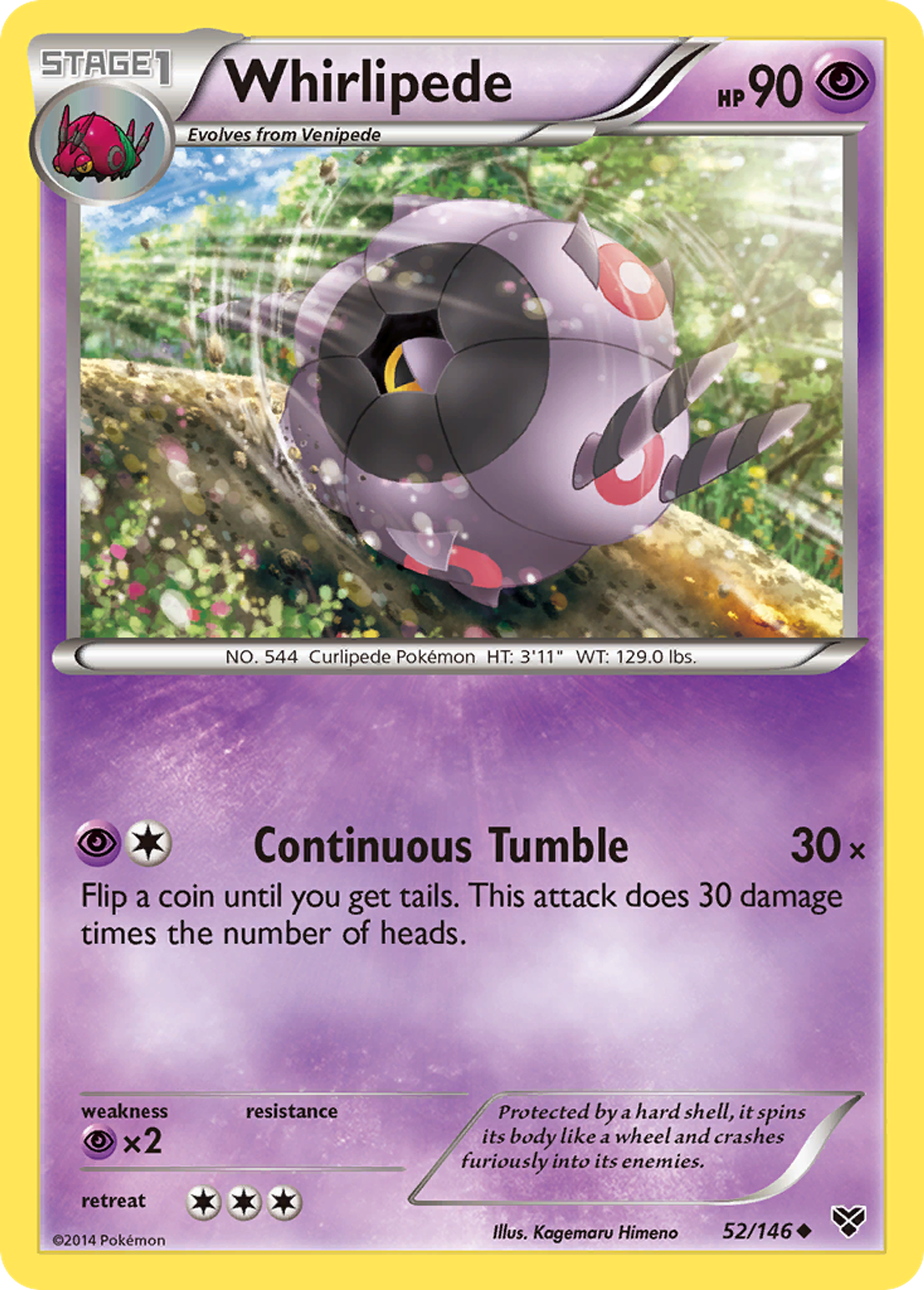 Whirlipede — XY Base Set — Pokémon