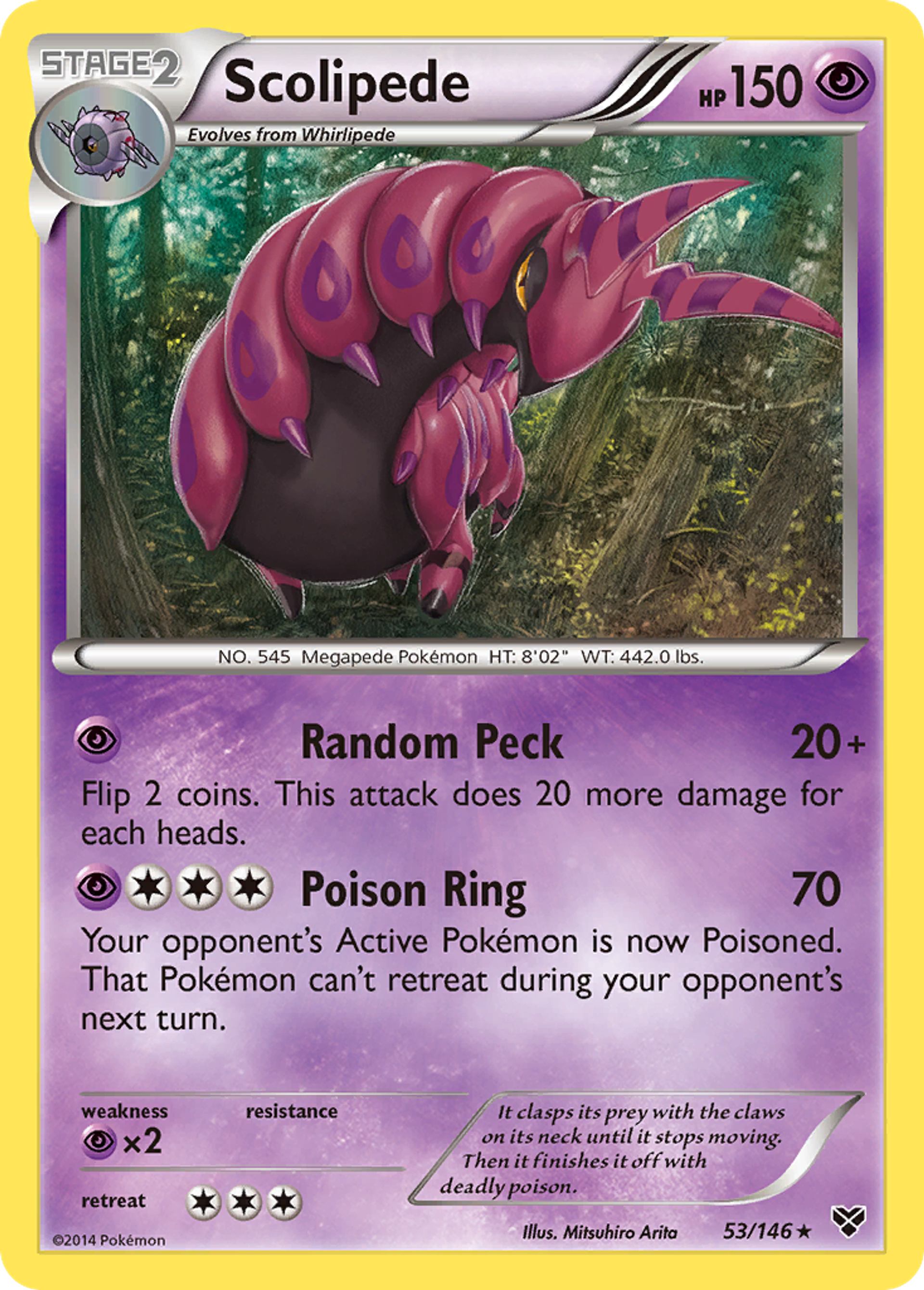 Scolipede — XY Base Set — Pokemon