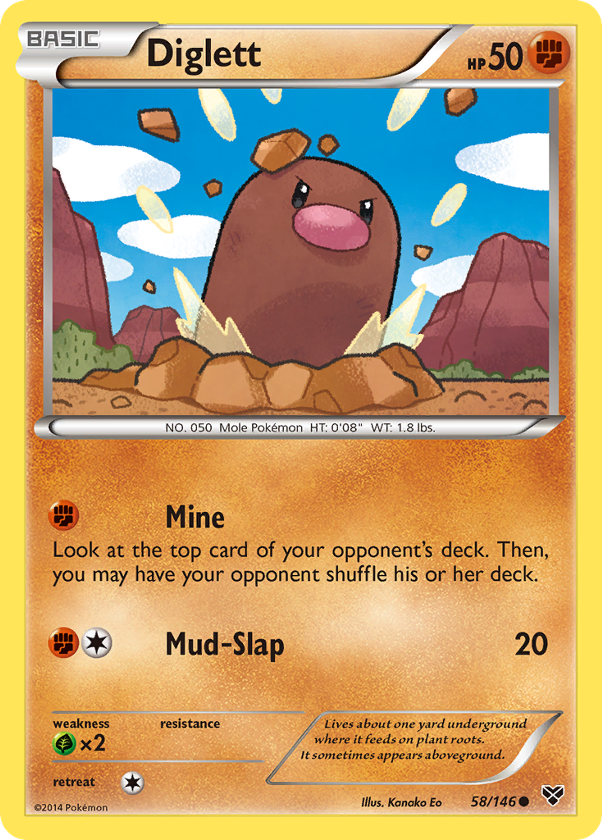 Diglett — XY Base Set — Pokemon