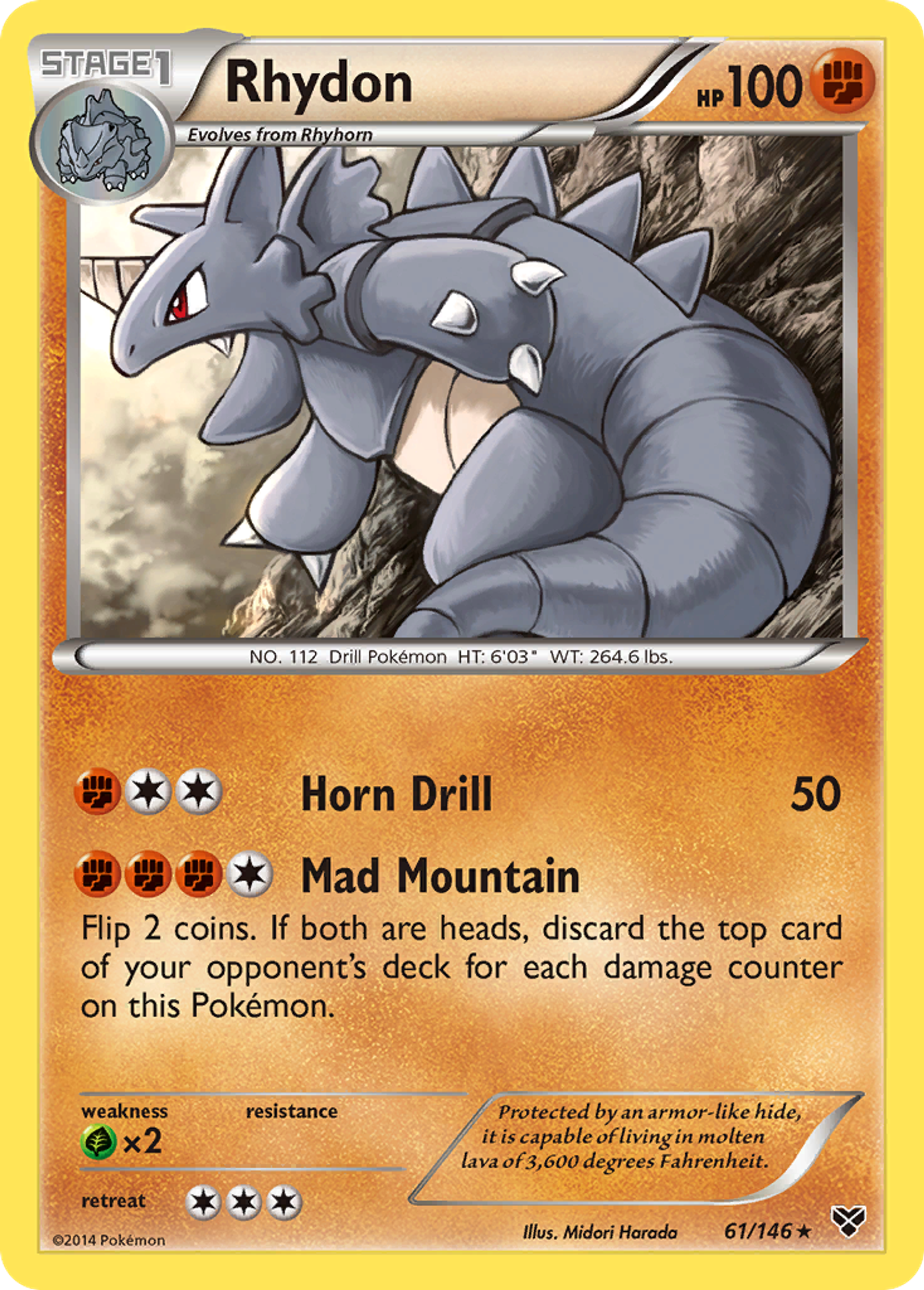 Rhydon — XY Base Set — Pokemon