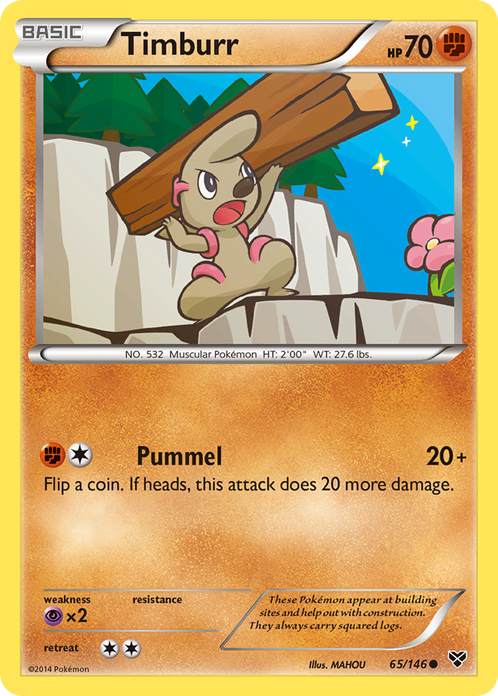 Timburr — XY Base Set — Pokemon
