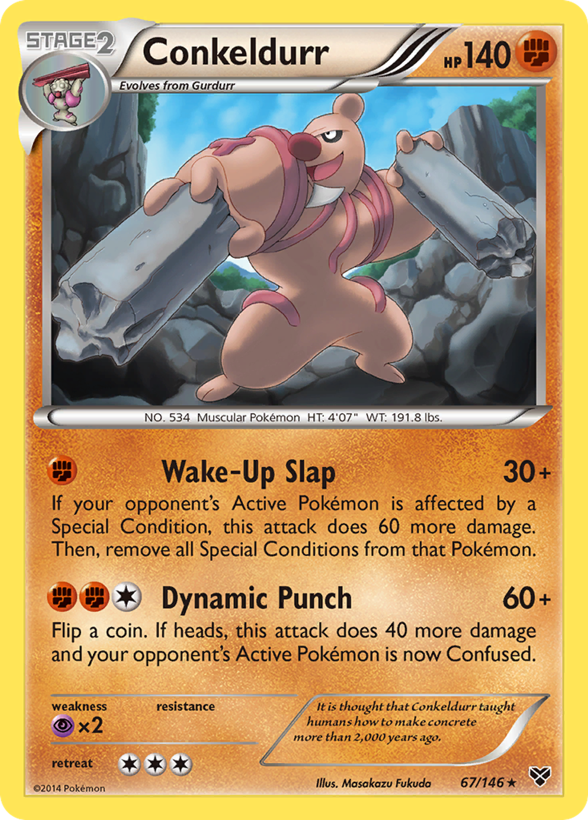 Conkeldurr — XY Base Set — Pokemon