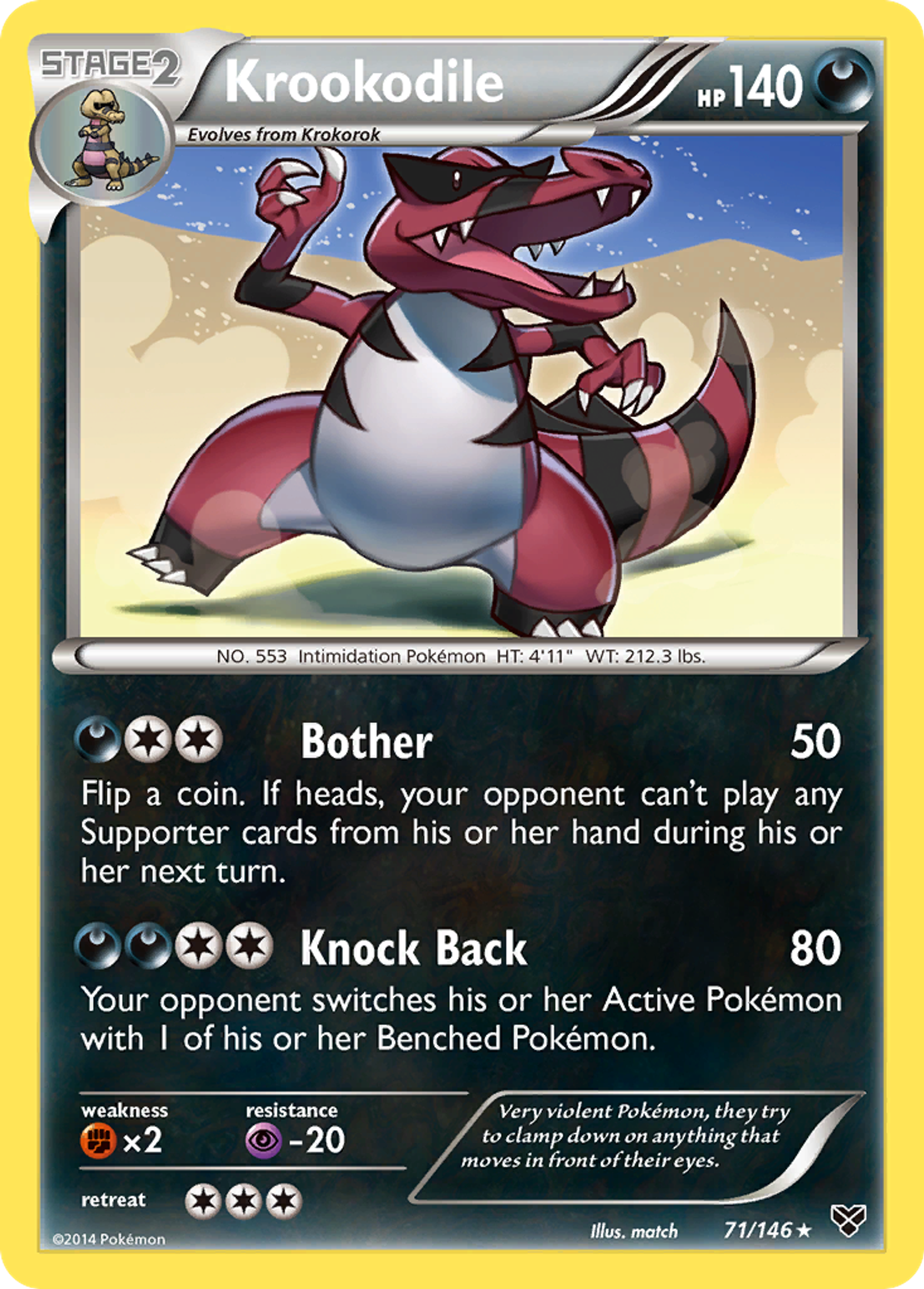 Krookodile — XY Base Set — Pokemon