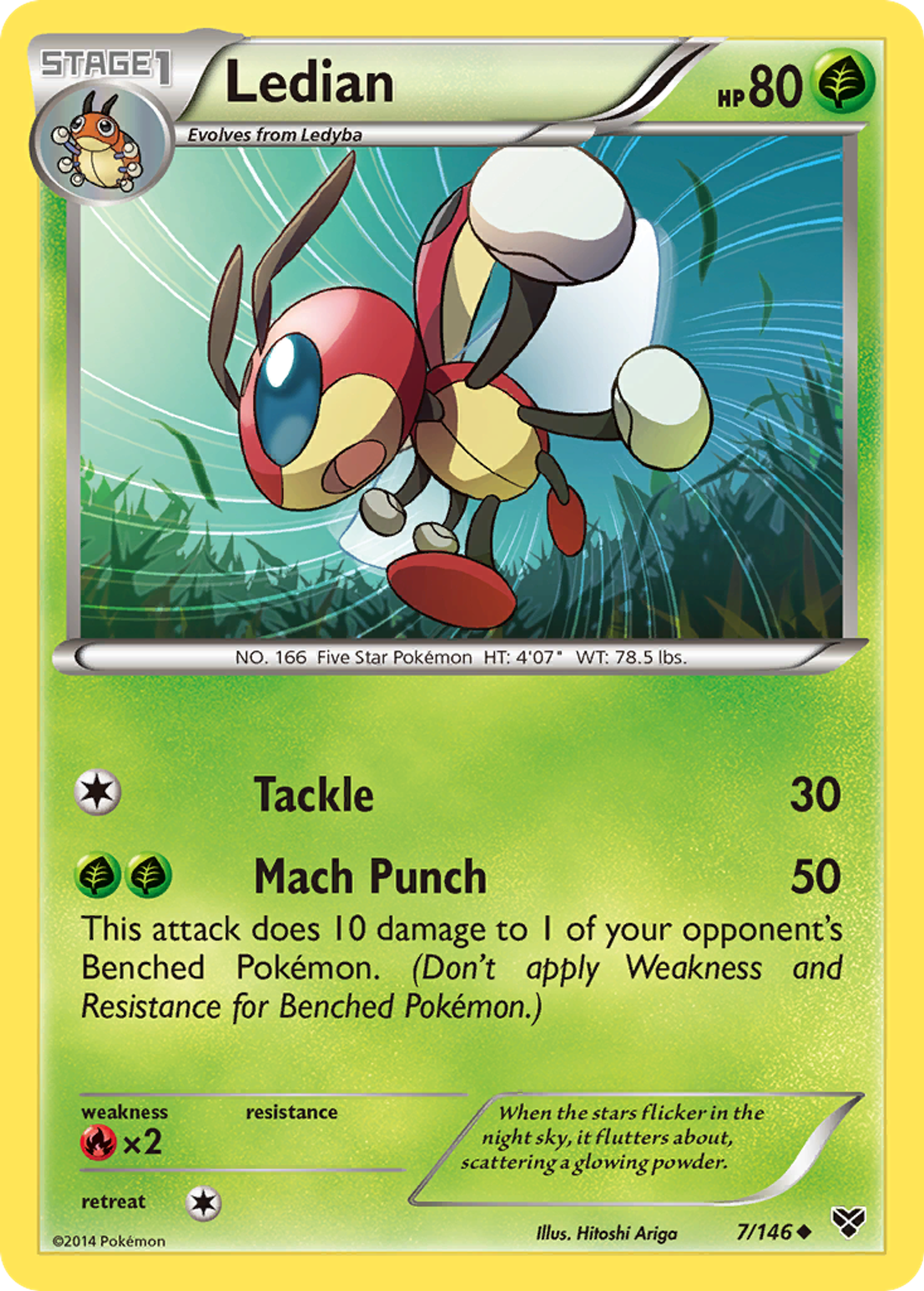 Ledian — XY Base Set — Pokemon