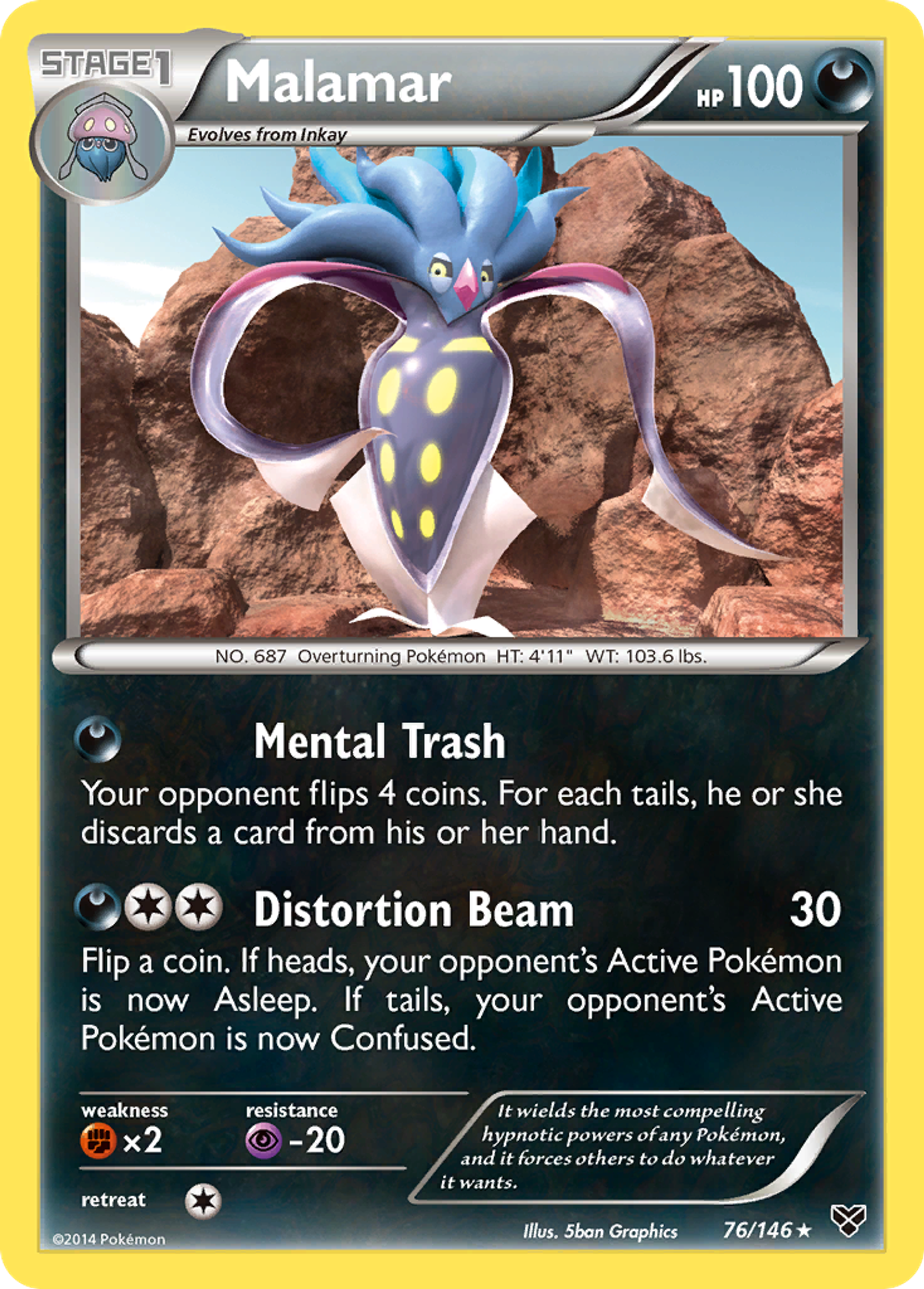 Malamar — XY Base Set — Pokemon
