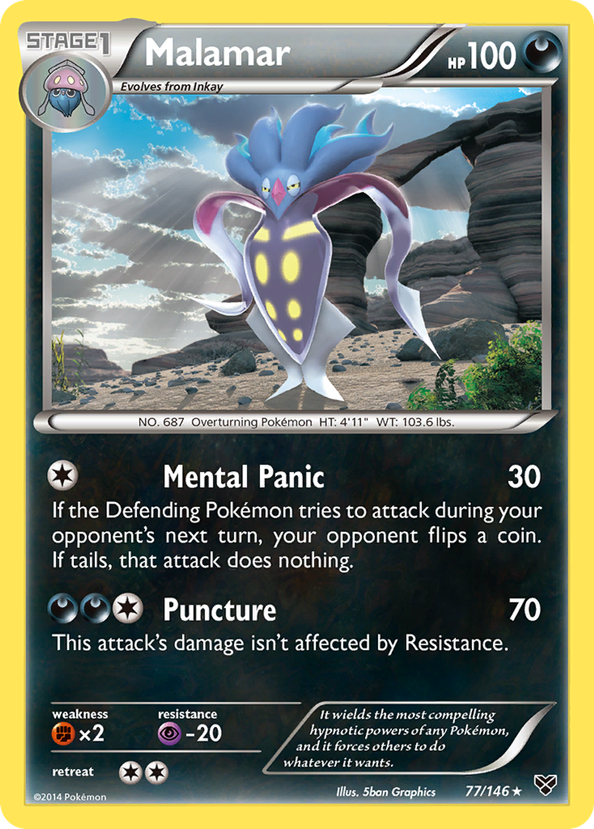 Malamar — XY Base Set — Pokemon