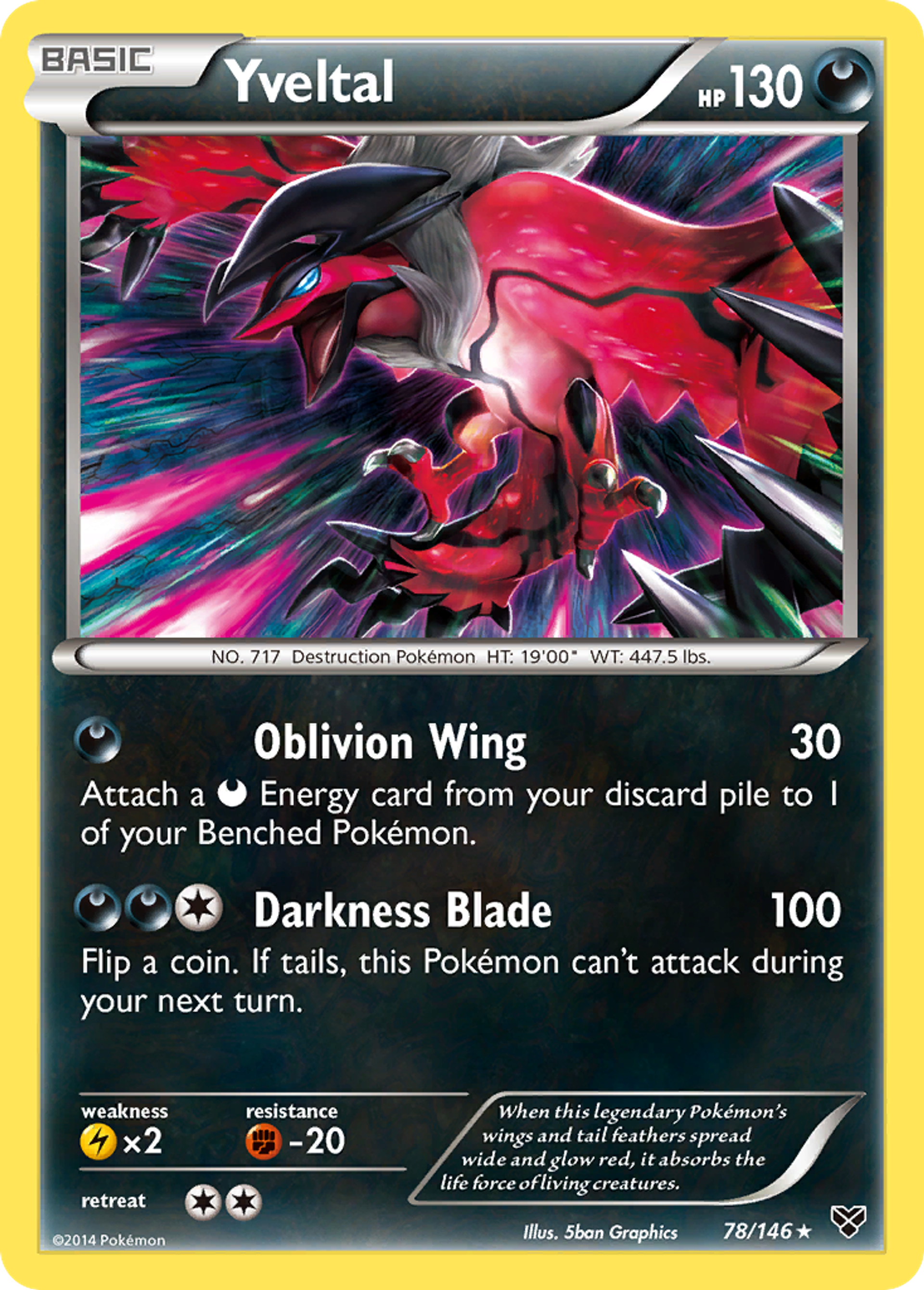Yveltal — XY Base Set — Pokemon