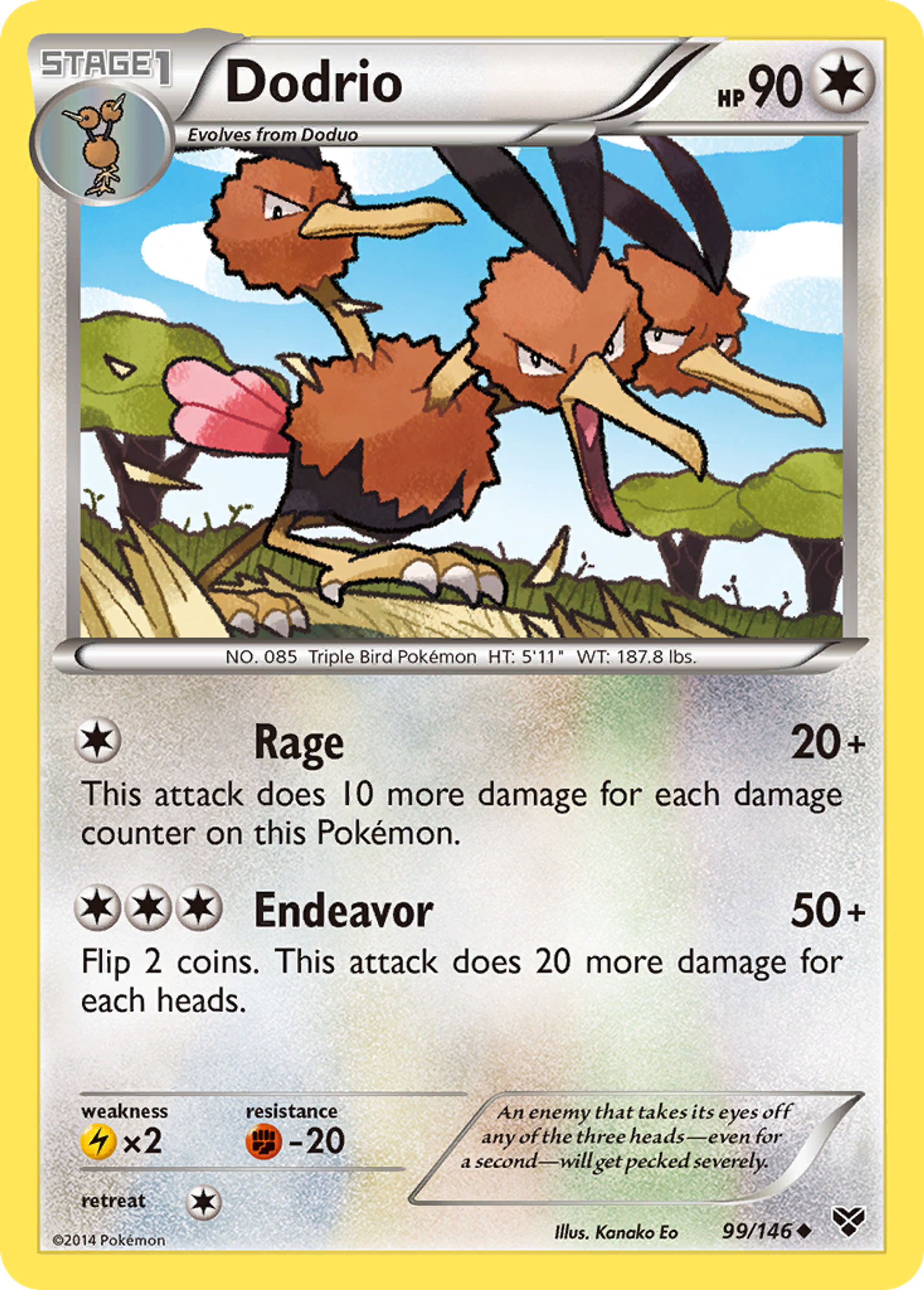 Dodrio — XY Base Set — Pokemon