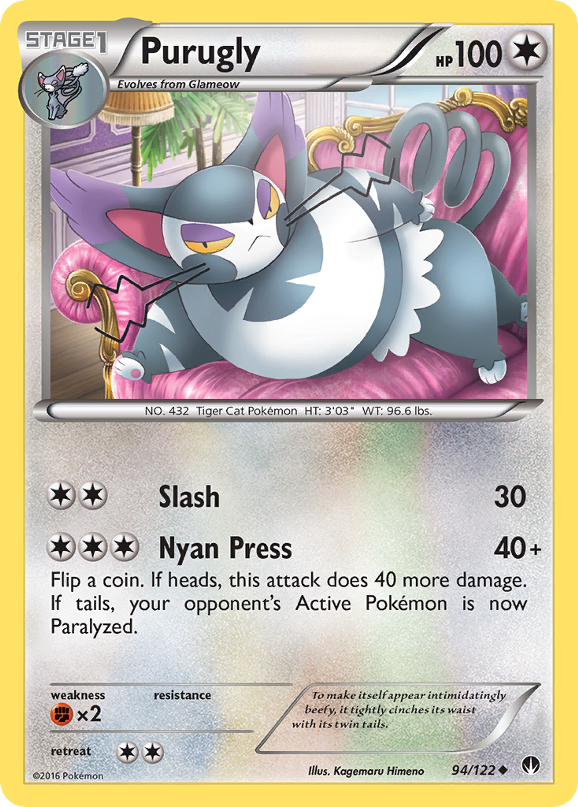 Purugly — XY - BREAKpoint — Pokémon