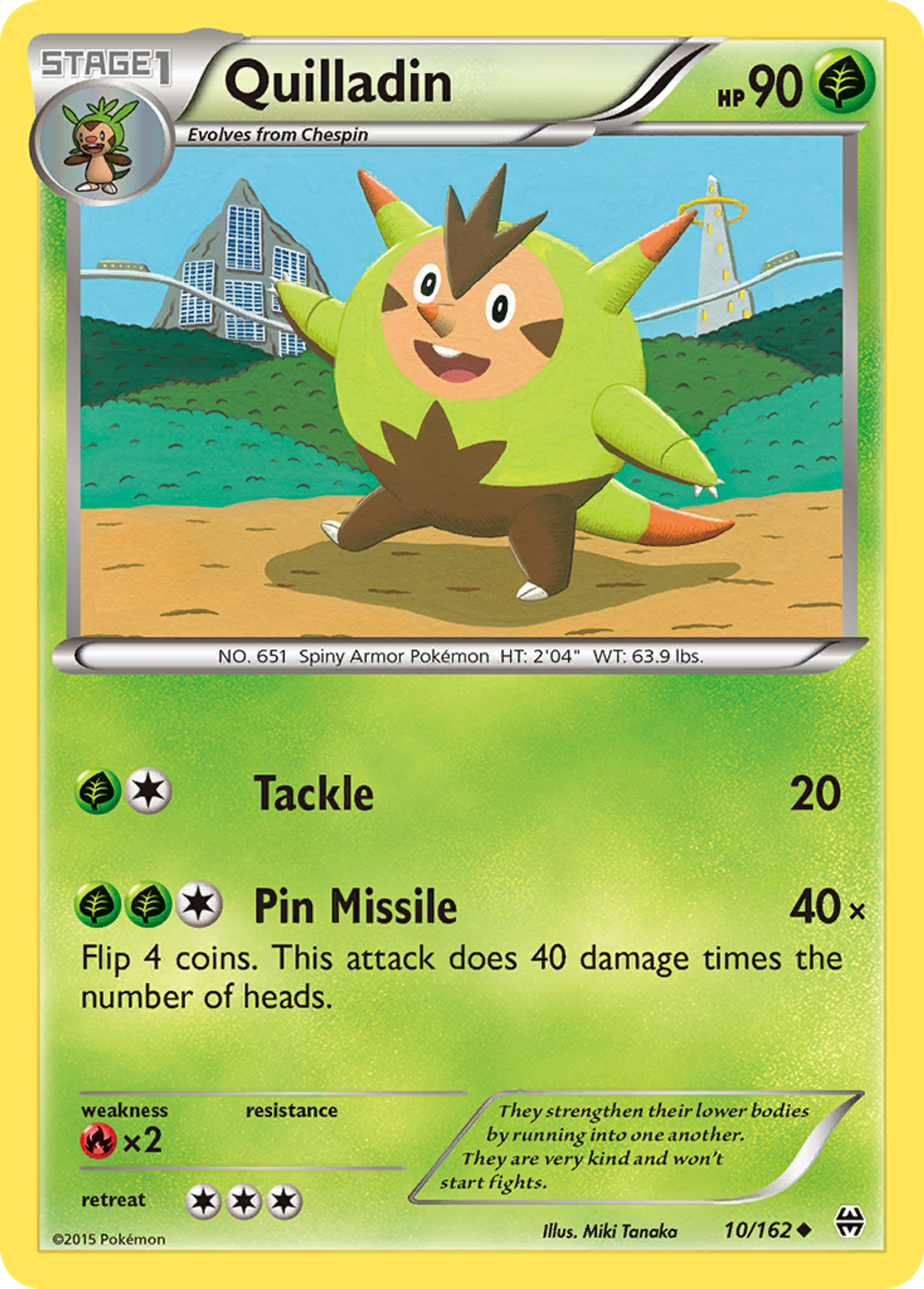 Quilladin — XY - BREAKthrough — Pokémon