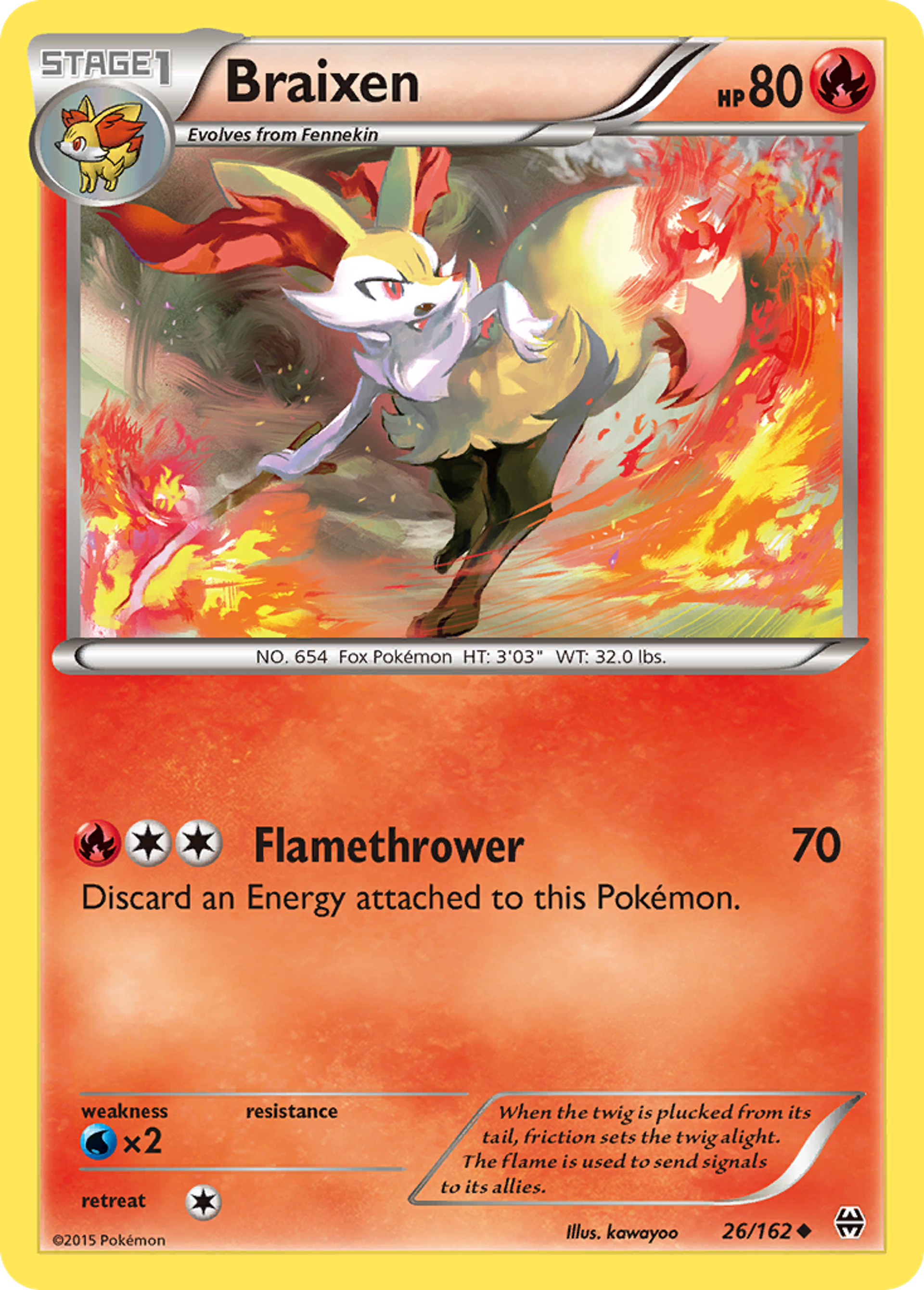 Braixen — XY - BREAKthrough — Pokemon