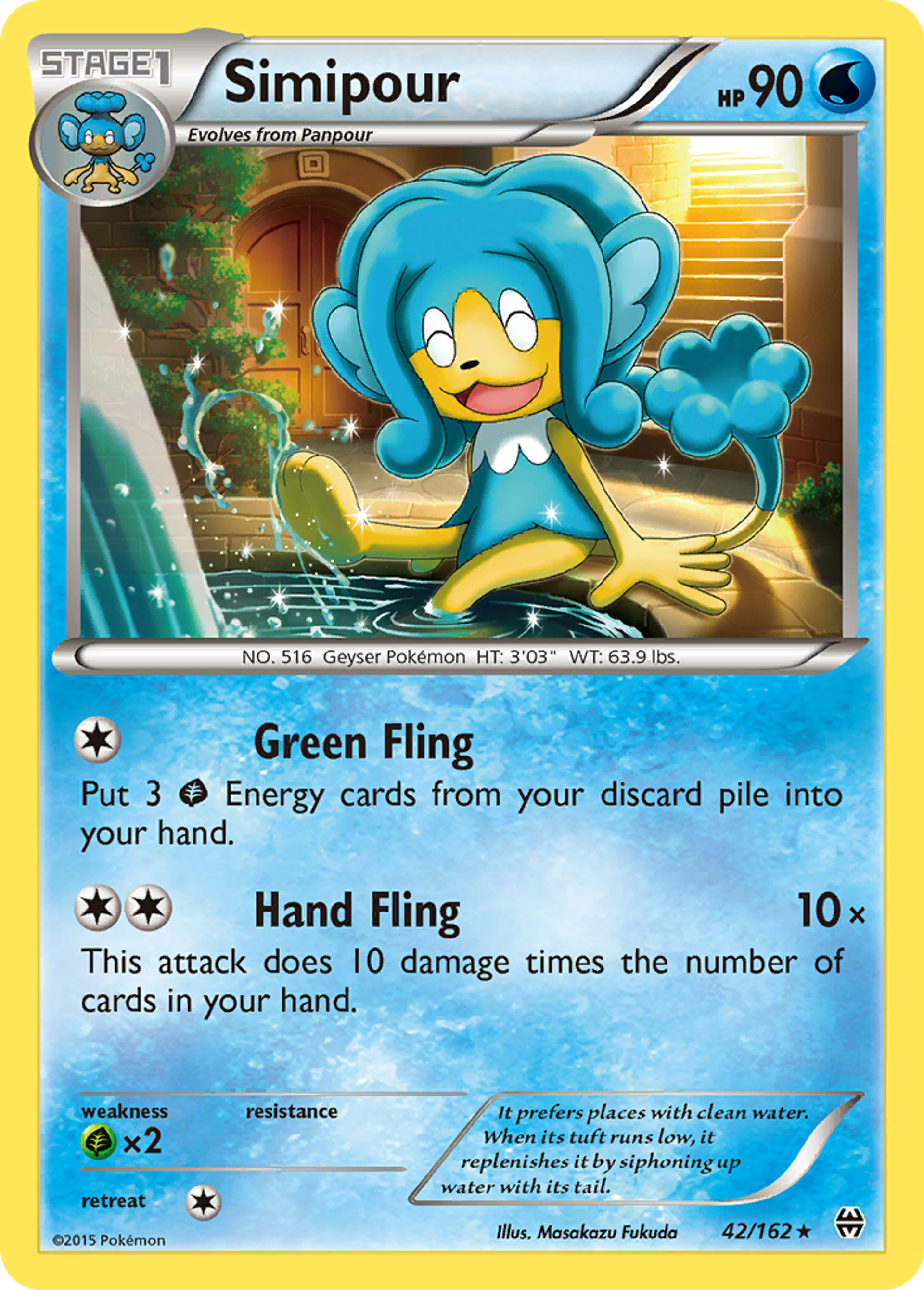 Simipour — XY - BREAKthrough — Pokémon