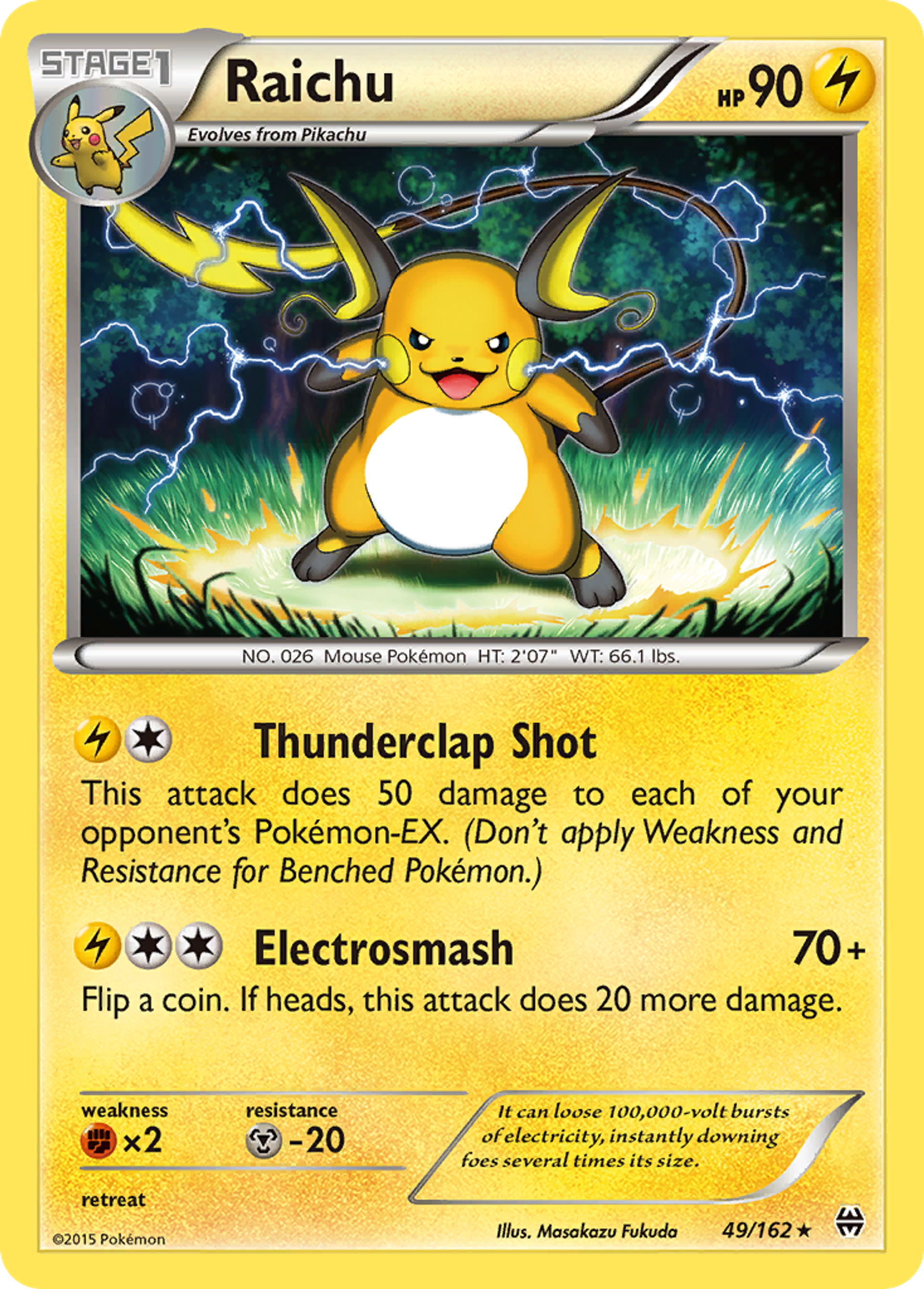 Raichu — XY - BREAKthrough — Pokemon