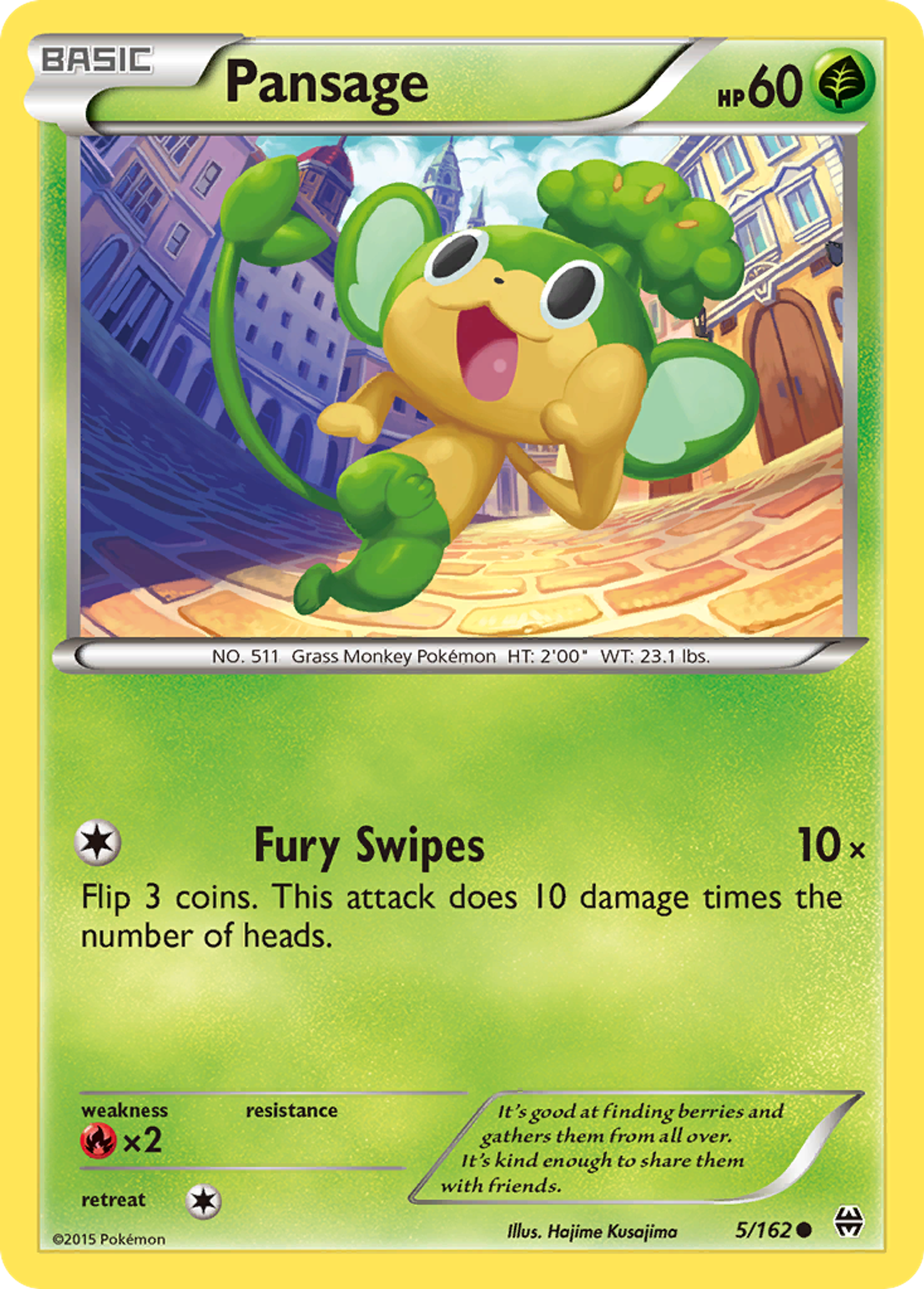 Pansage — XY - BREAKthrough — Pokemon