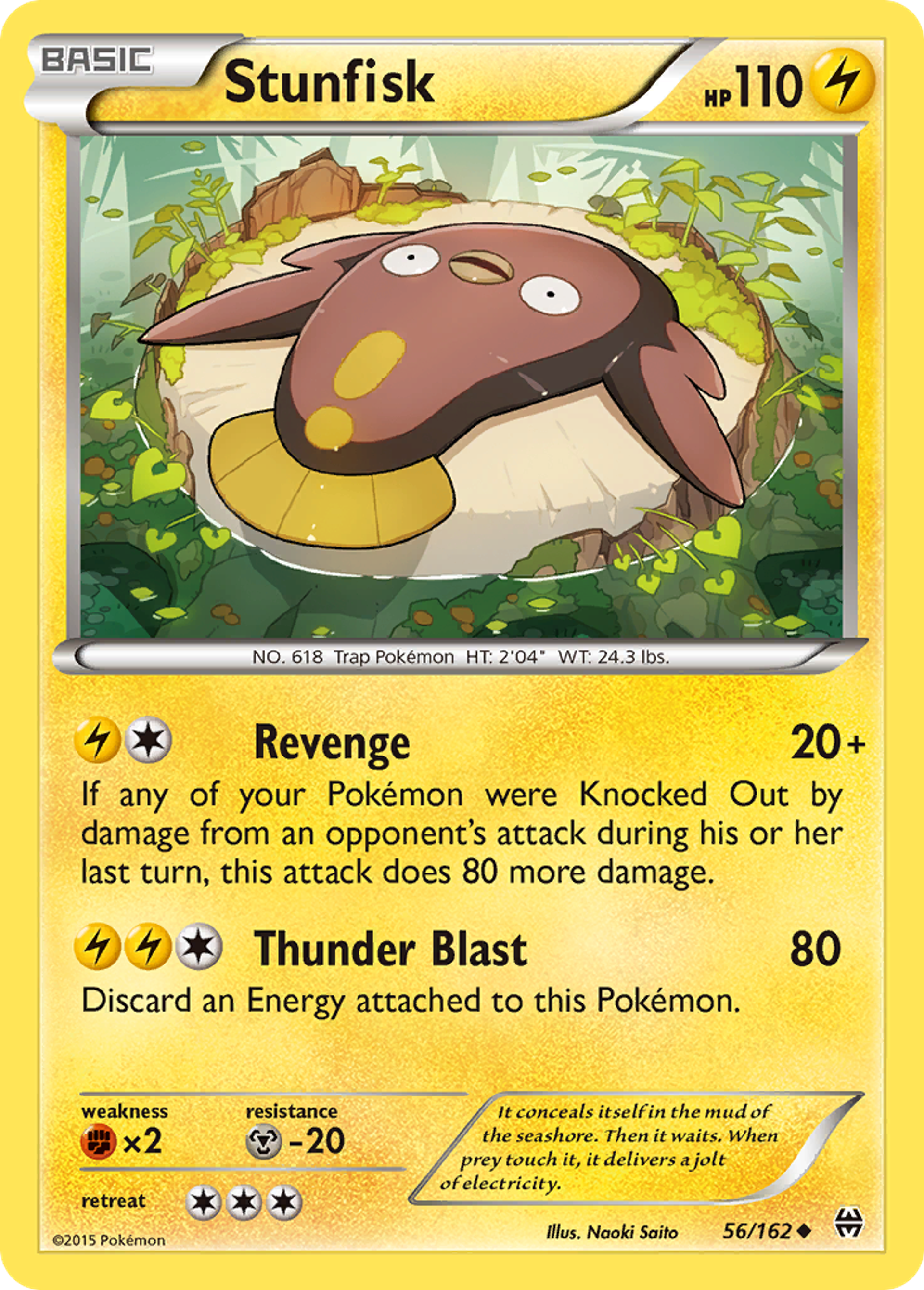 Stunfisk — XY - BREAKthrough — Pokémon
